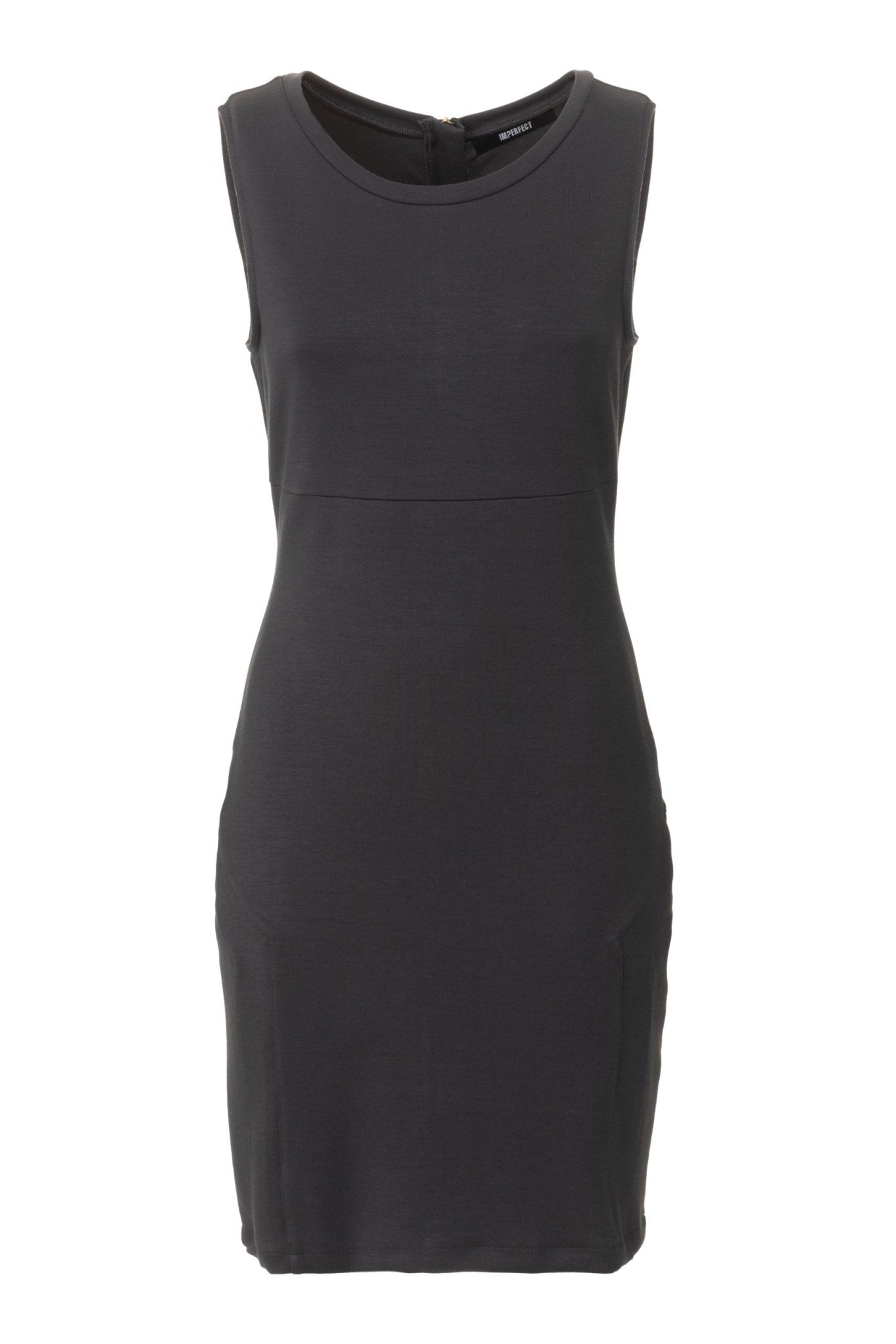 Imperfect Black Polyester Dress - Fizigo