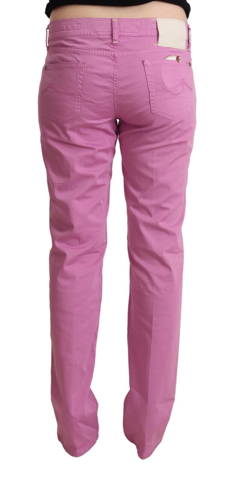 Jacob Cohen Pink Cotton Low Waist Denim Tapered Jeans - Fizigo