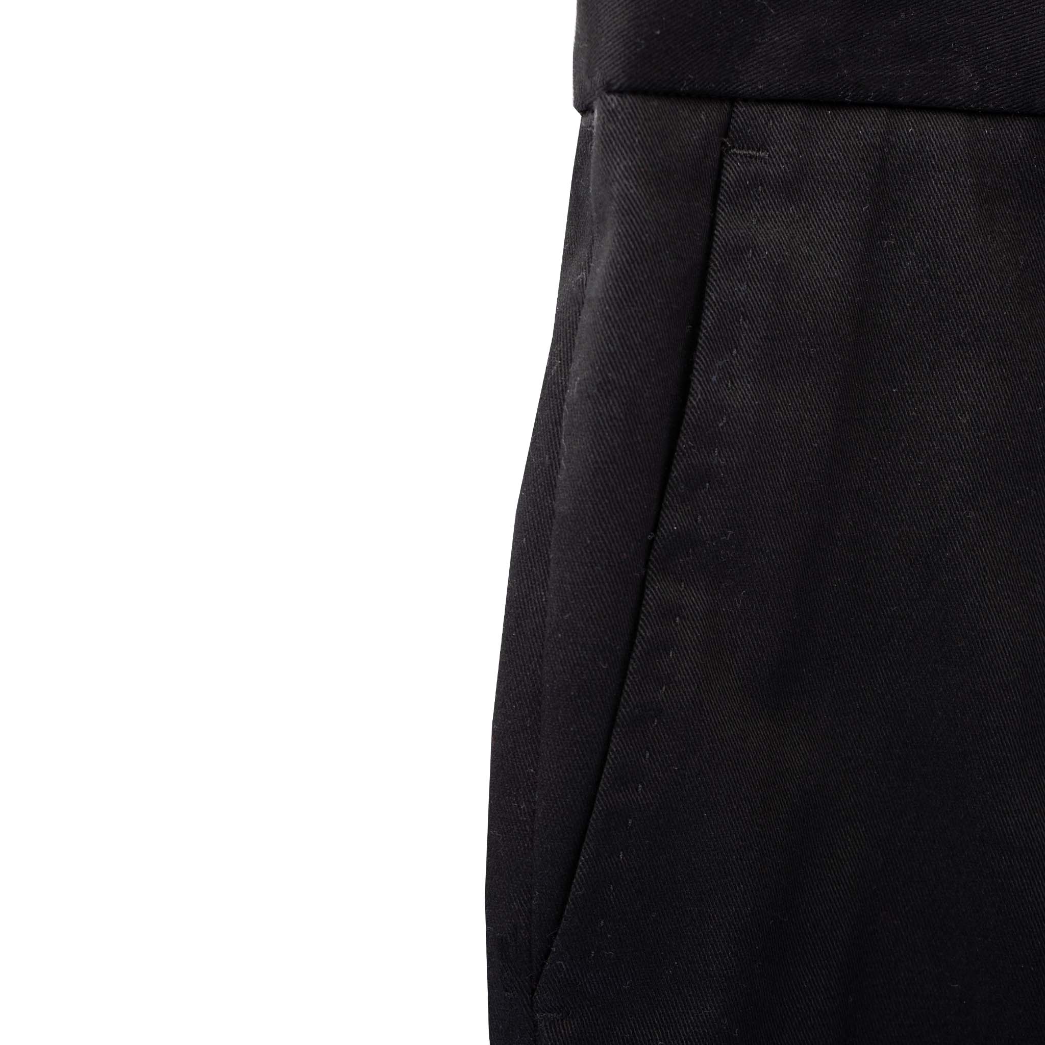 Lardini Black Cotton Chino Trousers - Fizigo