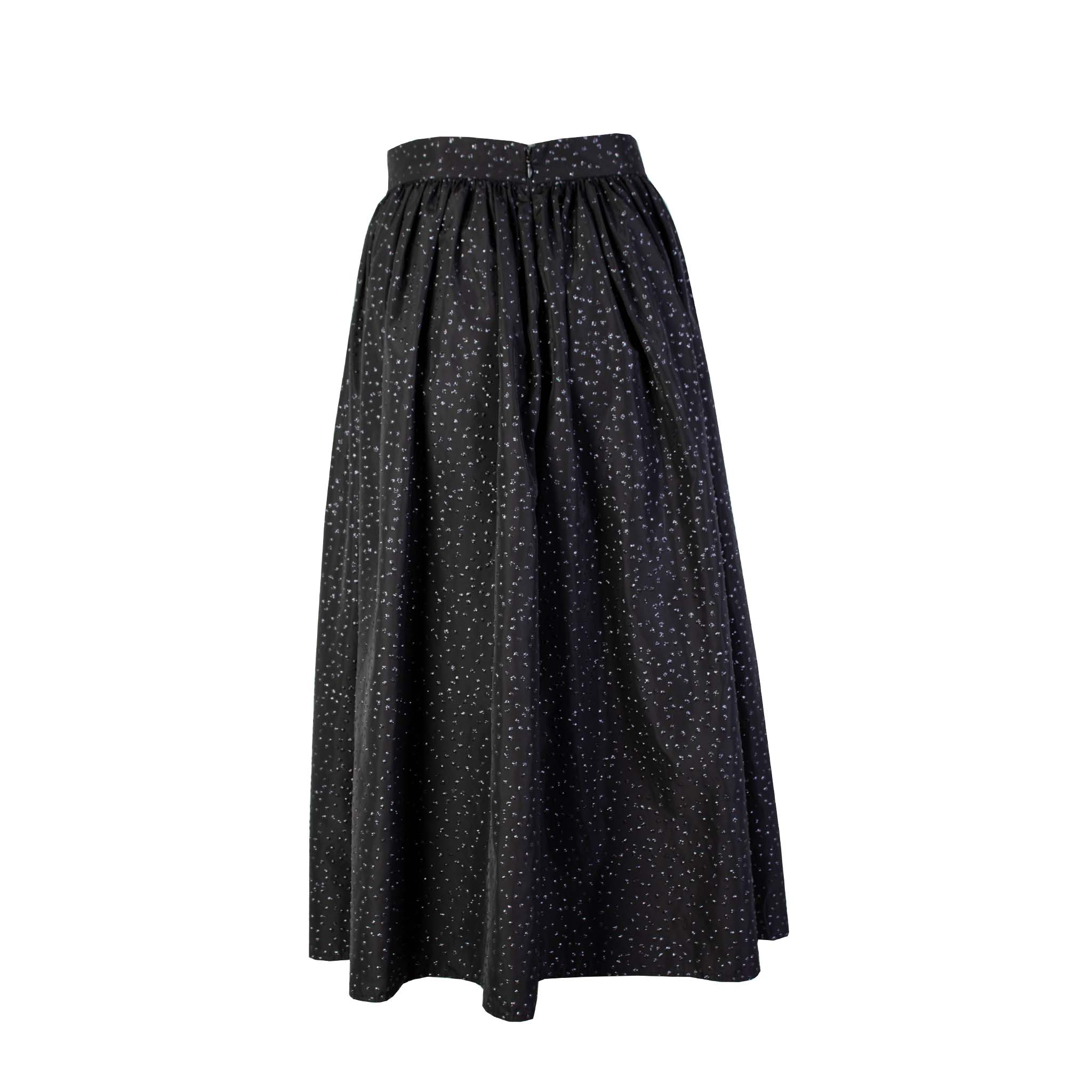 Lardini Black Flared Embellished Skirt - Fizigo