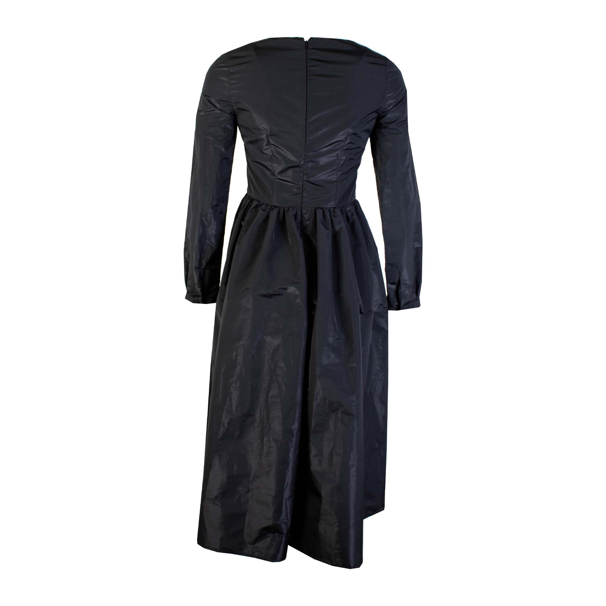 Lardini Black Long Dress with V Neck - Fizigo