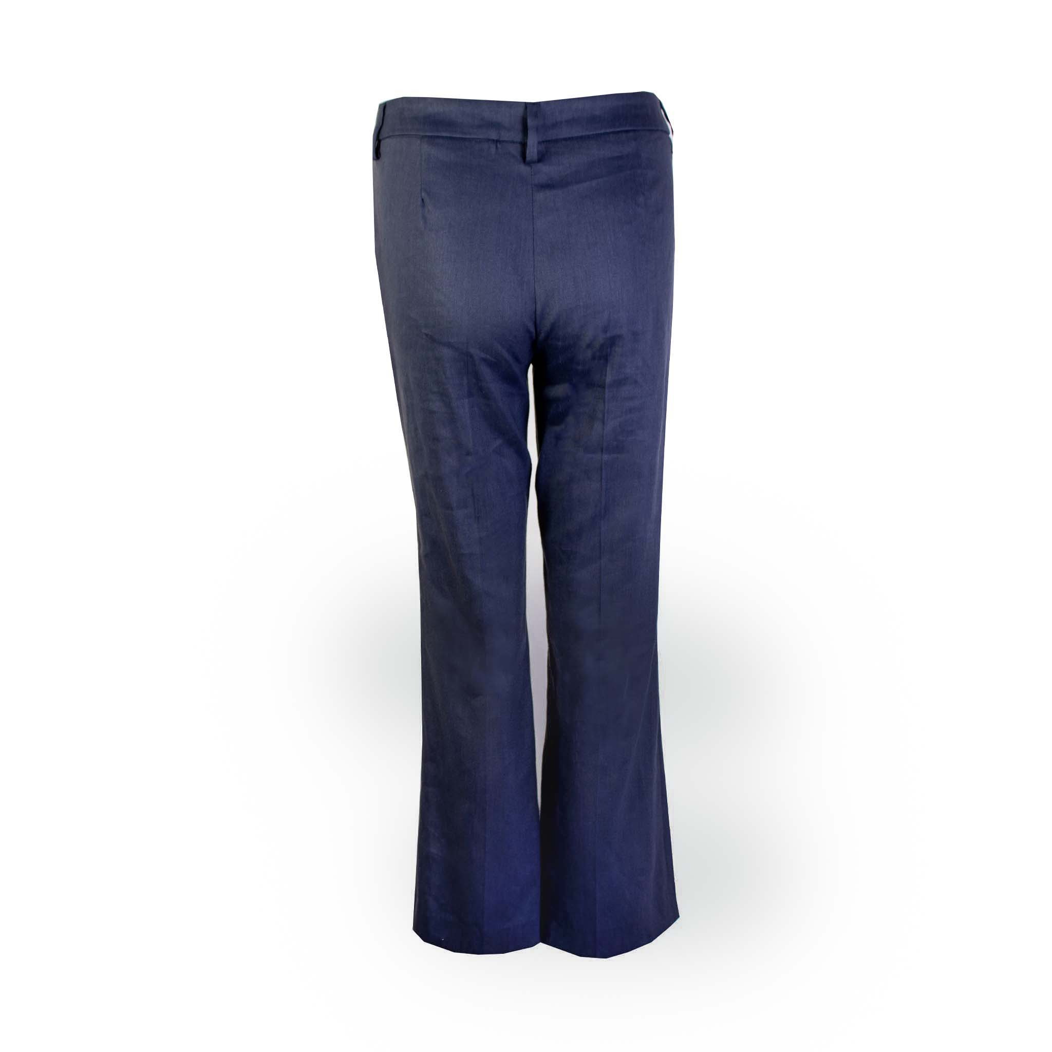 Lardini Blue Linen Blend Chino Trousers - Fizigo