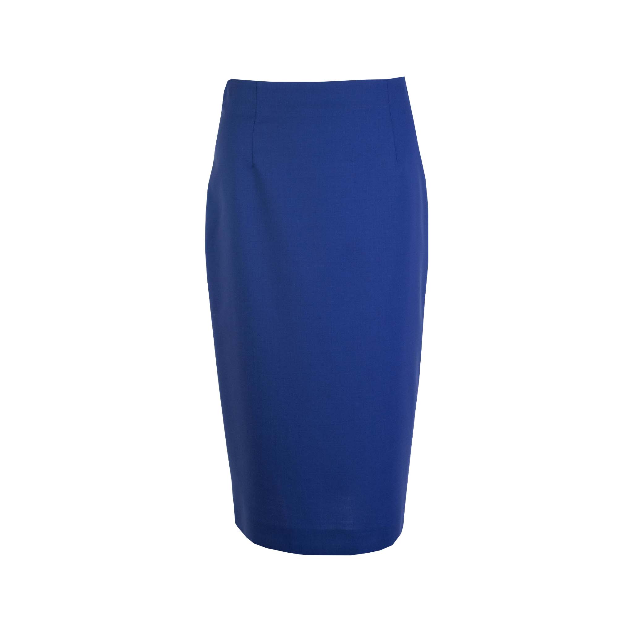 Lardini Blue Pencil Skirt in Wool - Fizigo