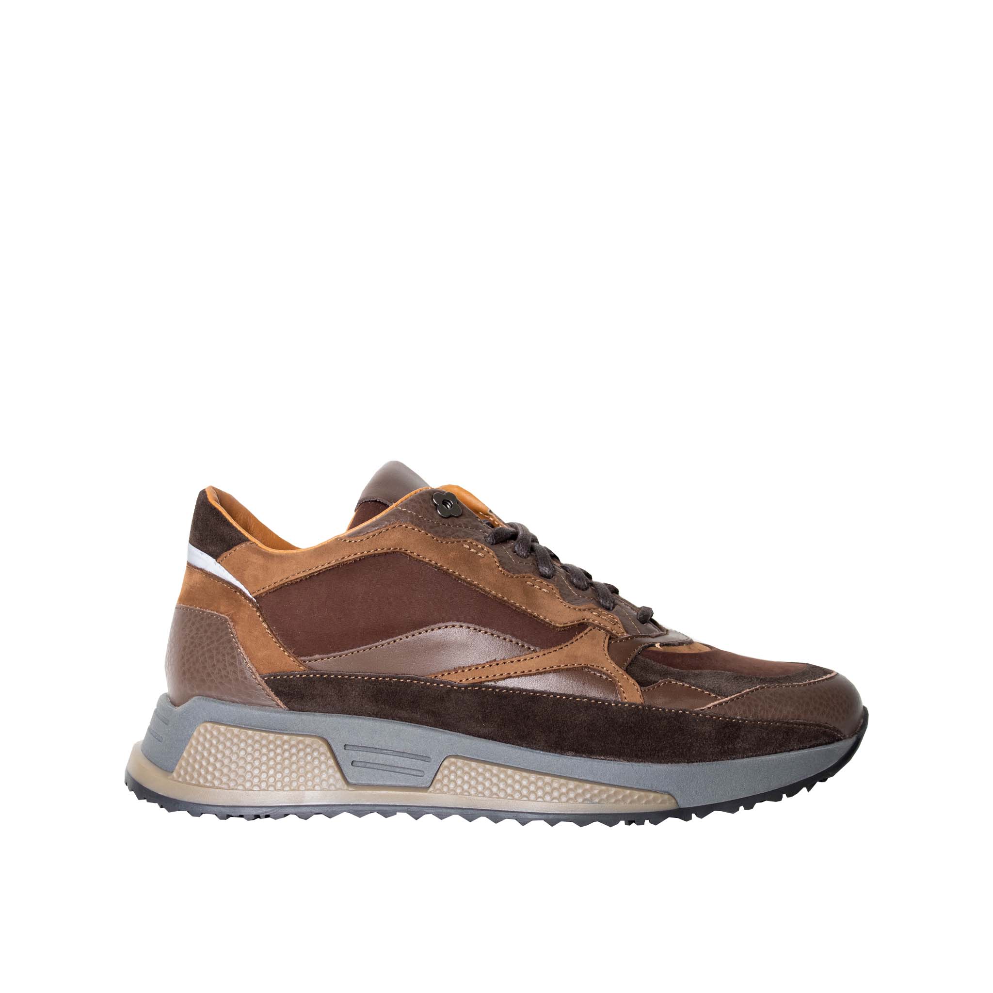 Lardini Brown leather and suede Sneakers - Fizigo