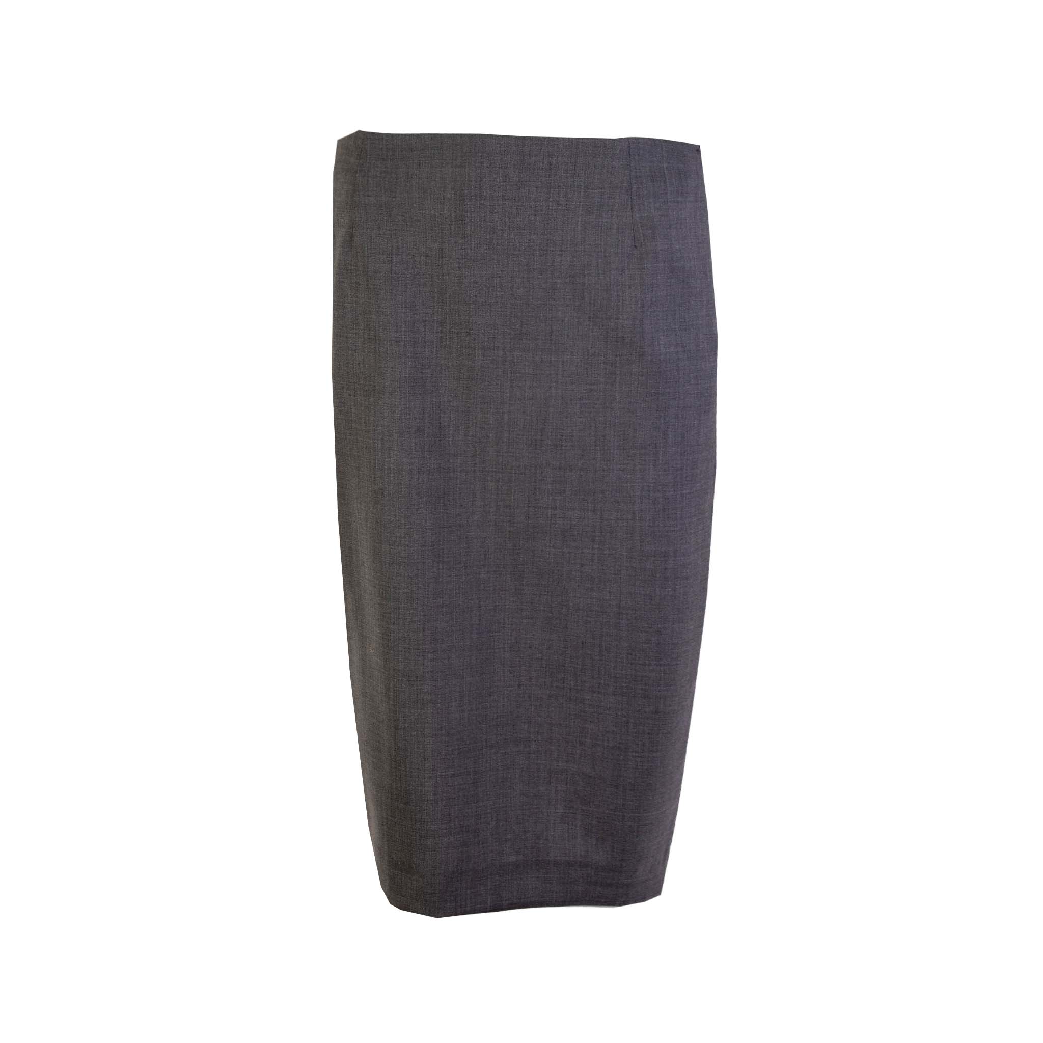 Lardini Grey Wool Pencil Skirt - Fizigo