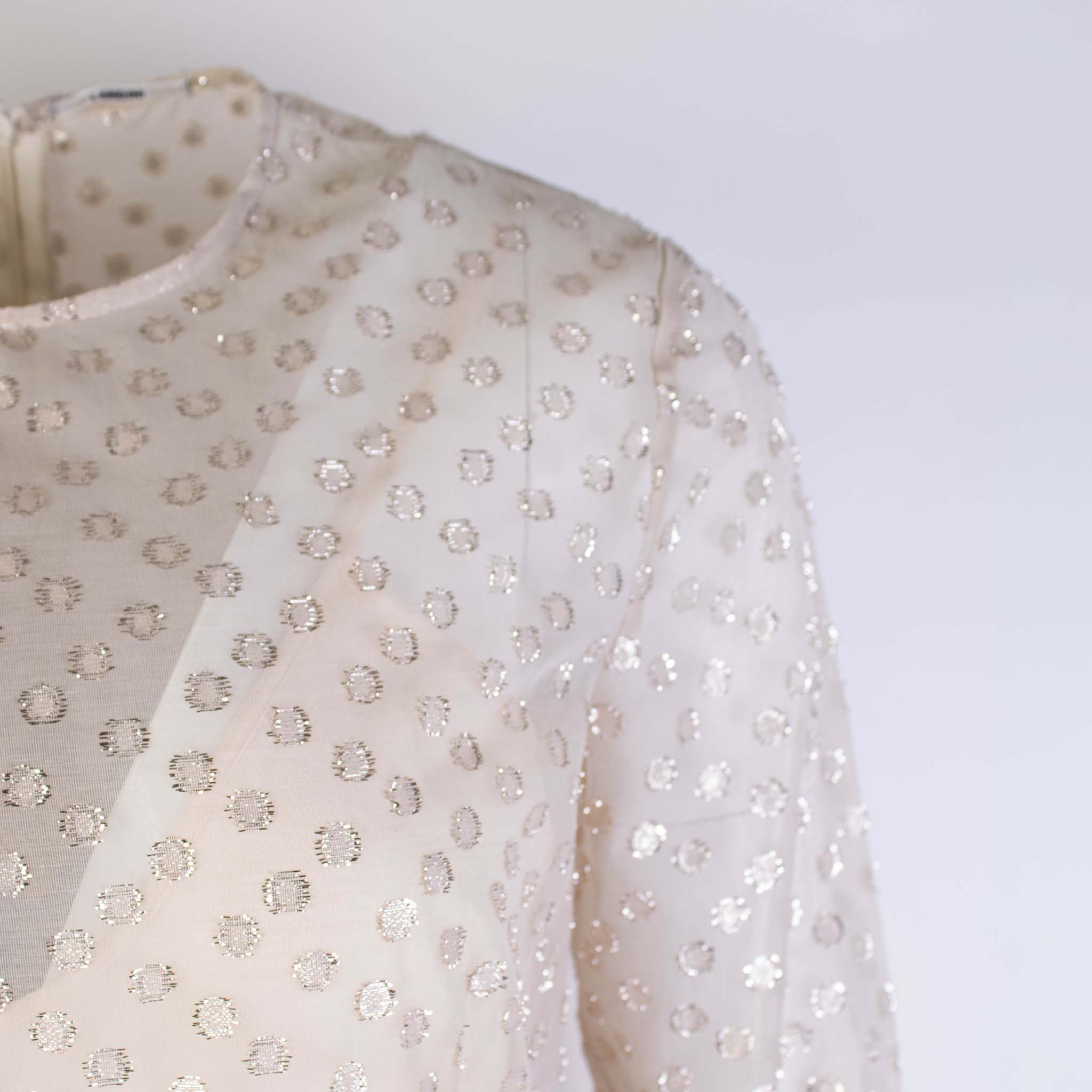 Lardini Ivory Embellished Tulle Dress - Fizigo