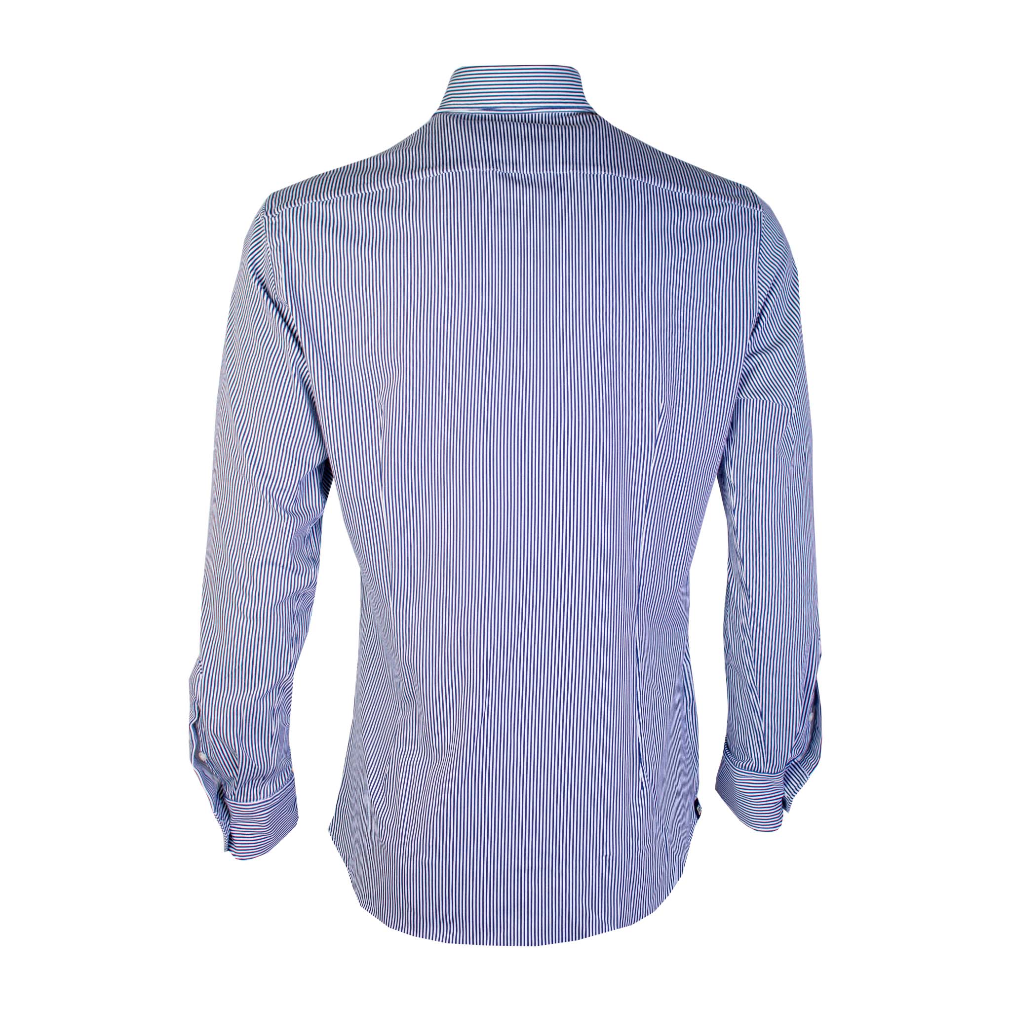 Lardini Light Blue Striped Regular Fit Shirt - Fizigo
