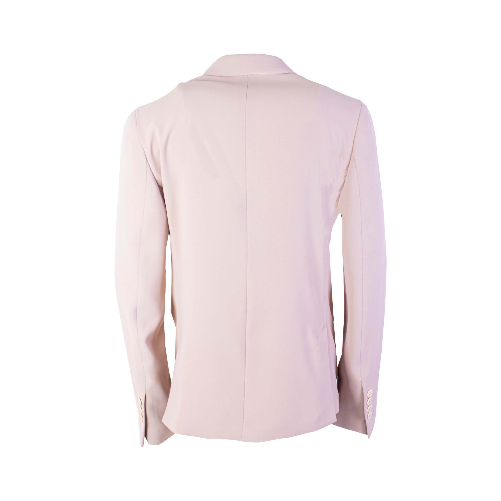 Lardini Light Pink Double Breast Ruffle Jacket - Fizigo