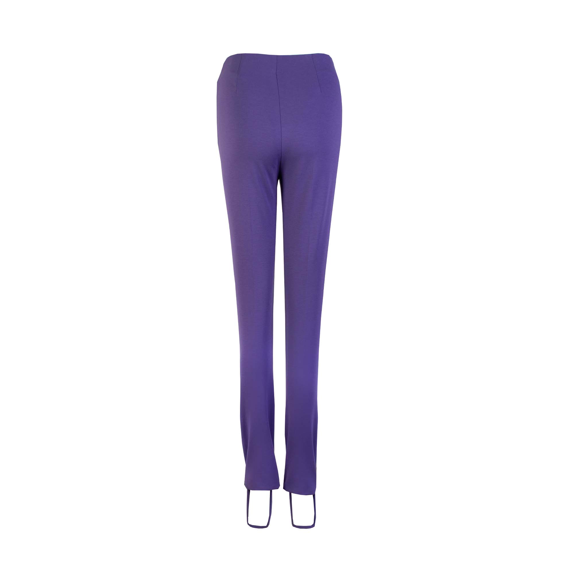 Lardini Viscose Purple Jodpurs Style Trousers - Fizigo