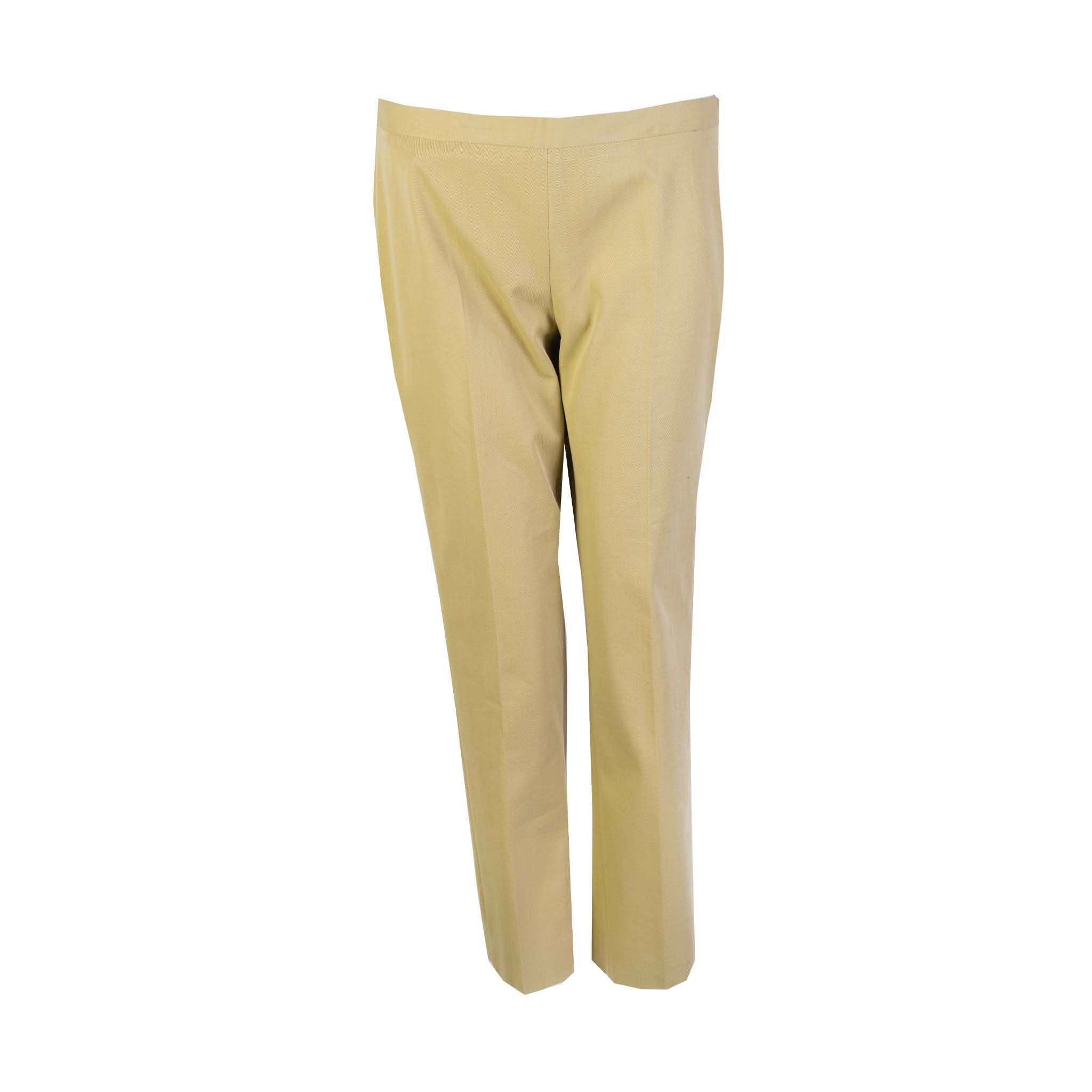 Lardini Yellow Cotton Chino Trousers - Fizigo
