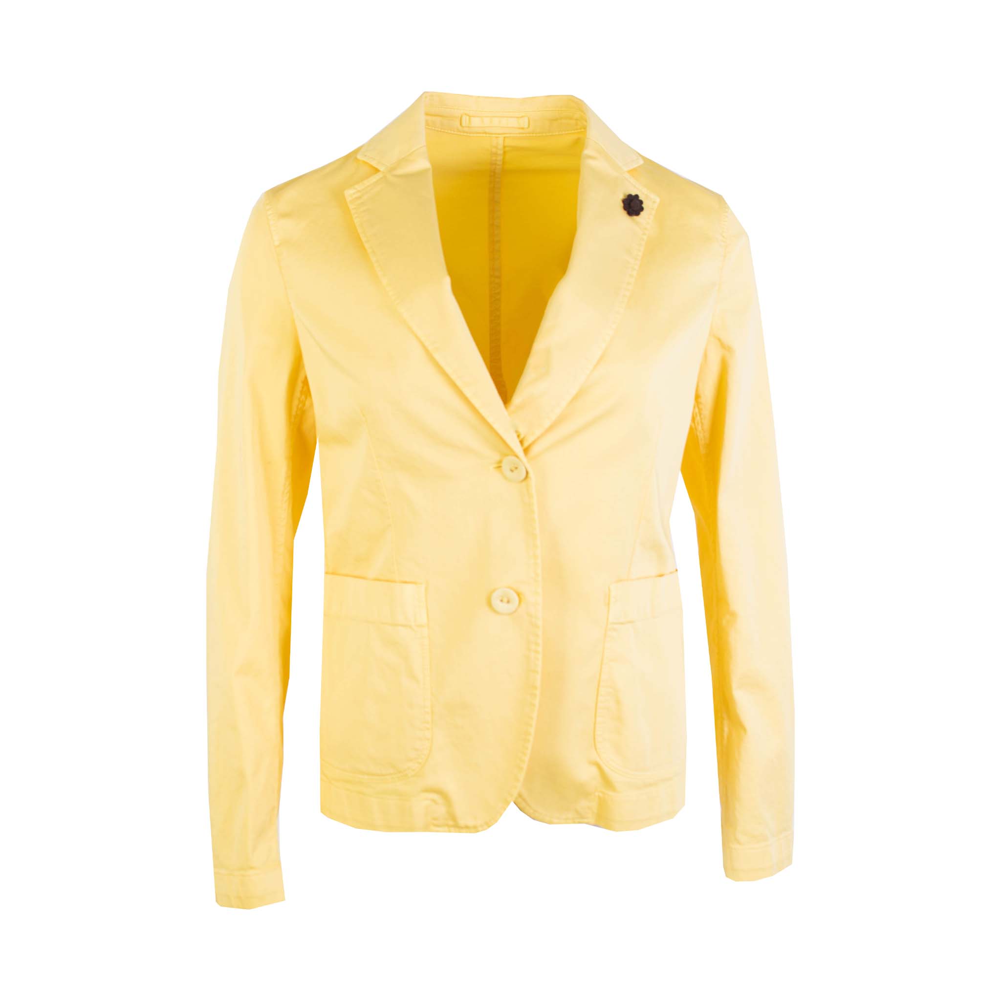 Lardini Yellow Cotton Jacket - Fizigo