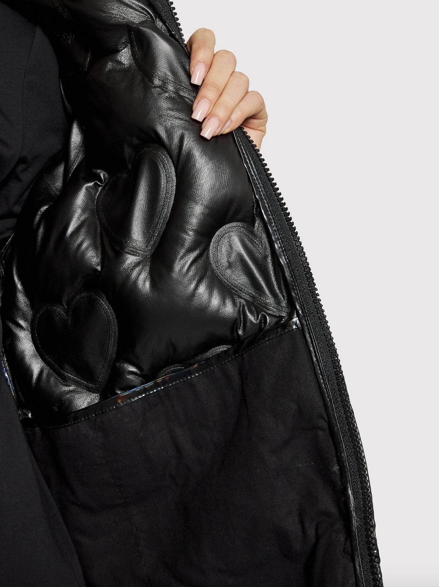 Love Moschino Black Polyester Jackets & Coat - Fizigo