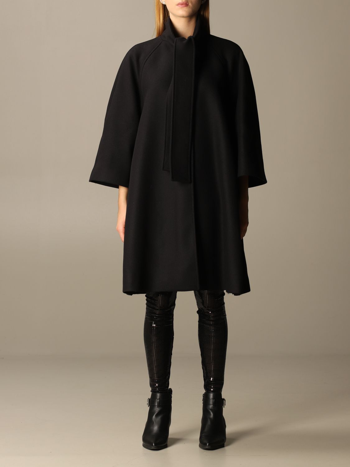 Love Moschino Black Wool Jackets & Coat - Fizigo