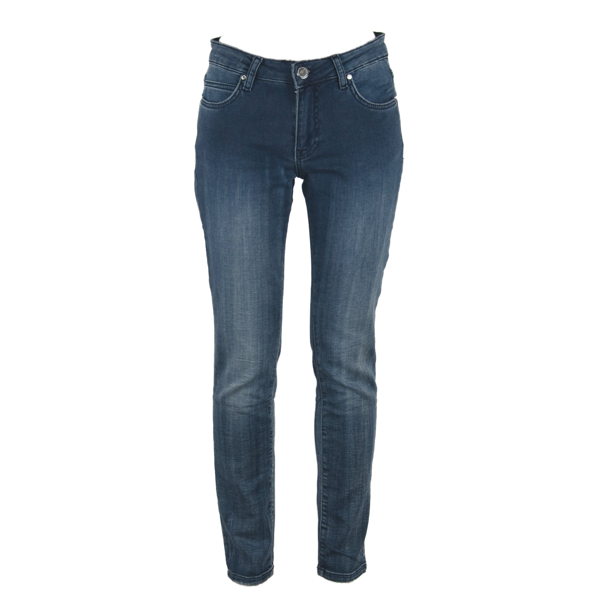Maison Espin Blue Cotton Jeans & Pant - Fizigo