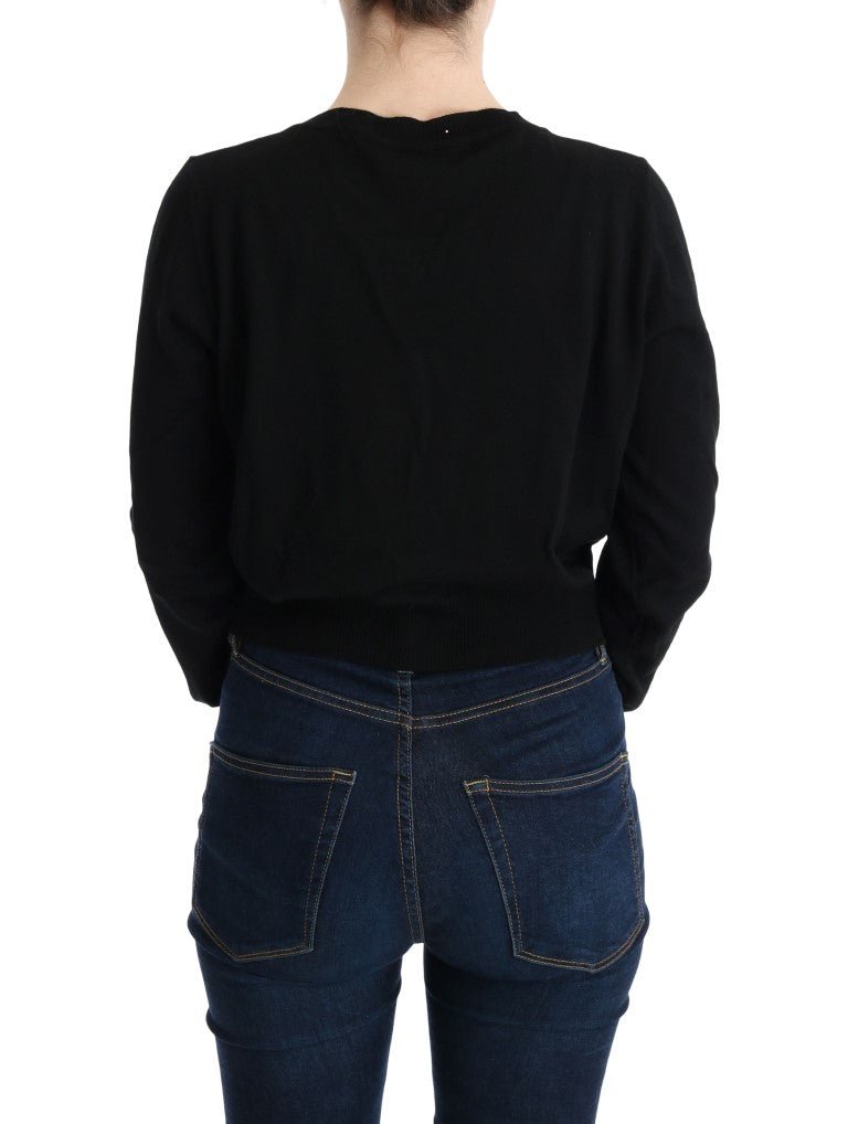 MARGHI LO' Black Wool Blouse Sweater - Fizigo
