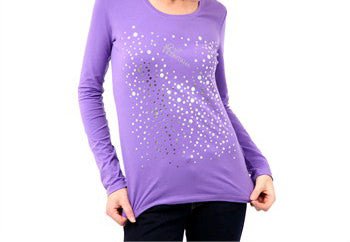 Montana Blu Violet Cotton Tops & T-Shirt - Fizigo