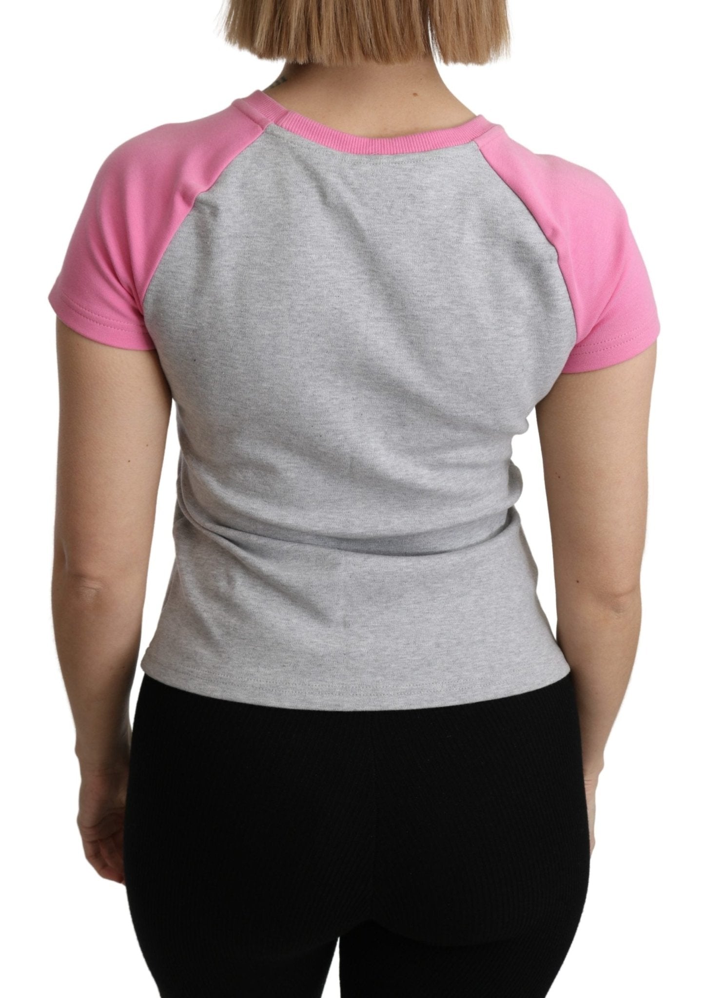 Moschino Gray and pink Cotton T-shirt My Little Pony Top - Fizigo