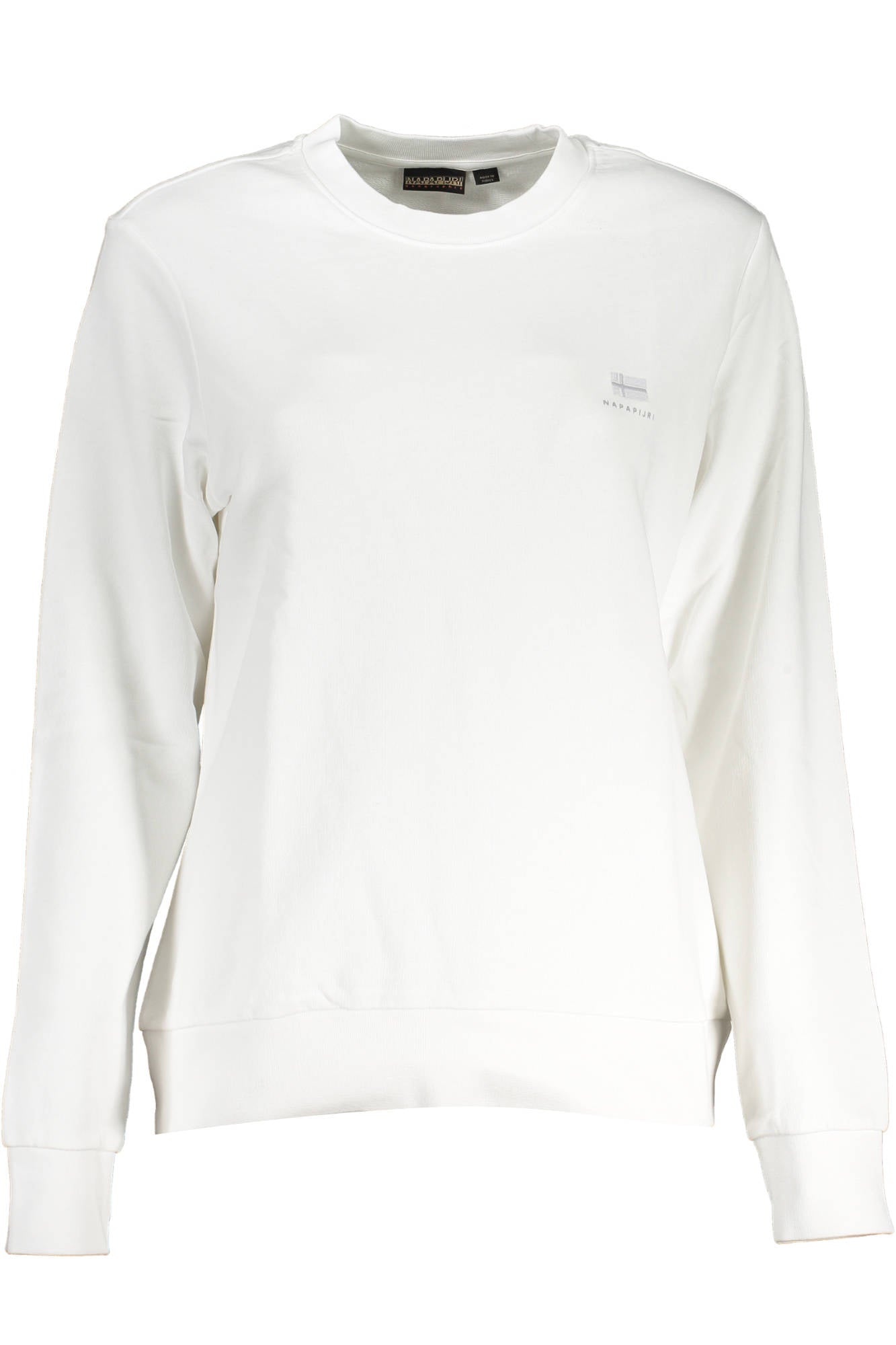 Napapijri White Cotton Sweater - Fizigo