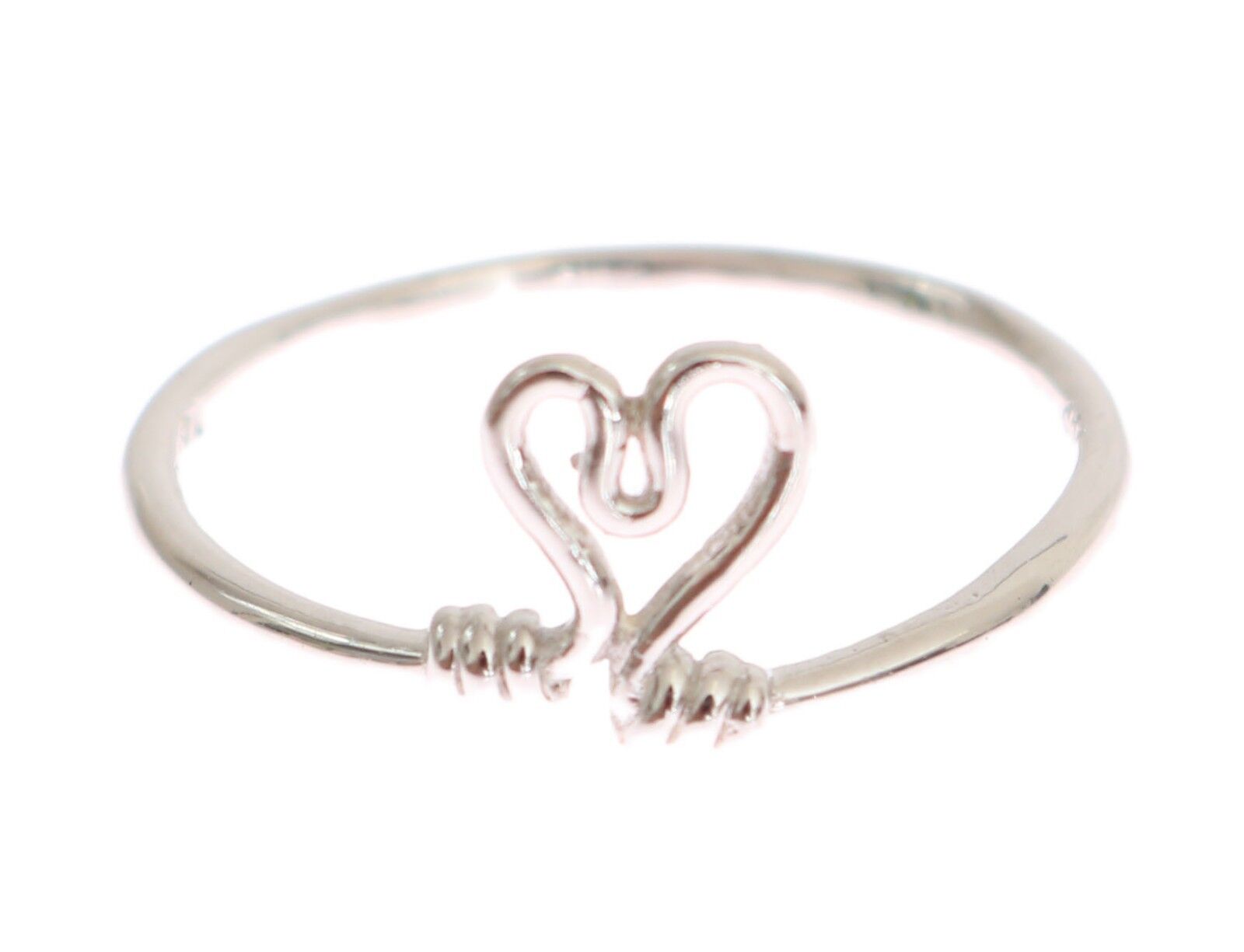 Nialaya Silver Authentic Womens Love Heart Ring - Fizigo