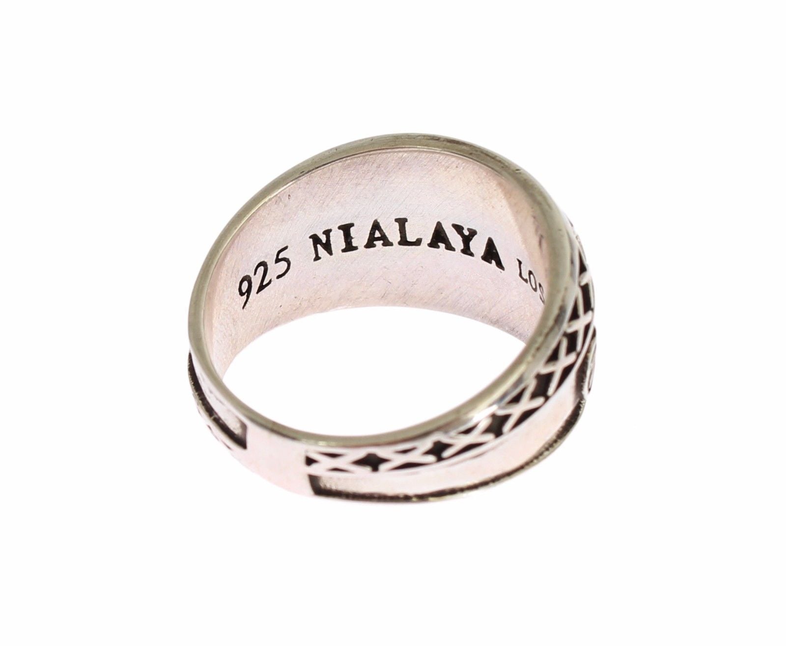 Nialaya Silver Rhodium 925 Sterling Ring - Fizigo