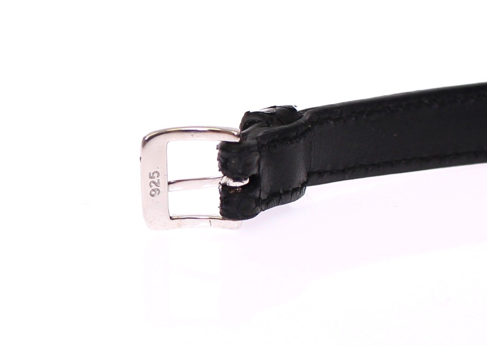 Nialaya Snakeskin CZ LOVE 925 Silver Bracelet - Fizigo