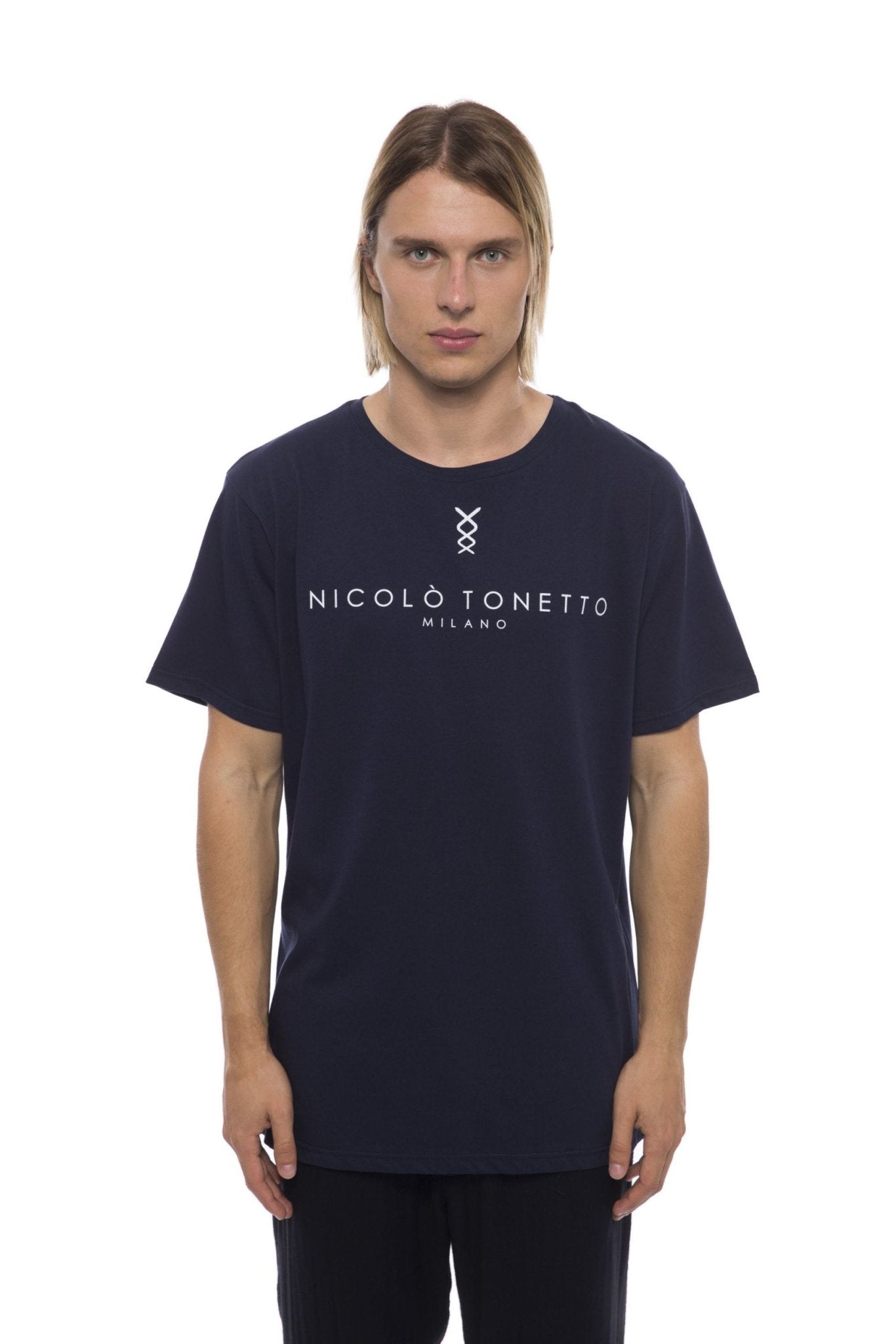 Nicolo Tonetto Blue Cotton T-Shirt - Fizigo