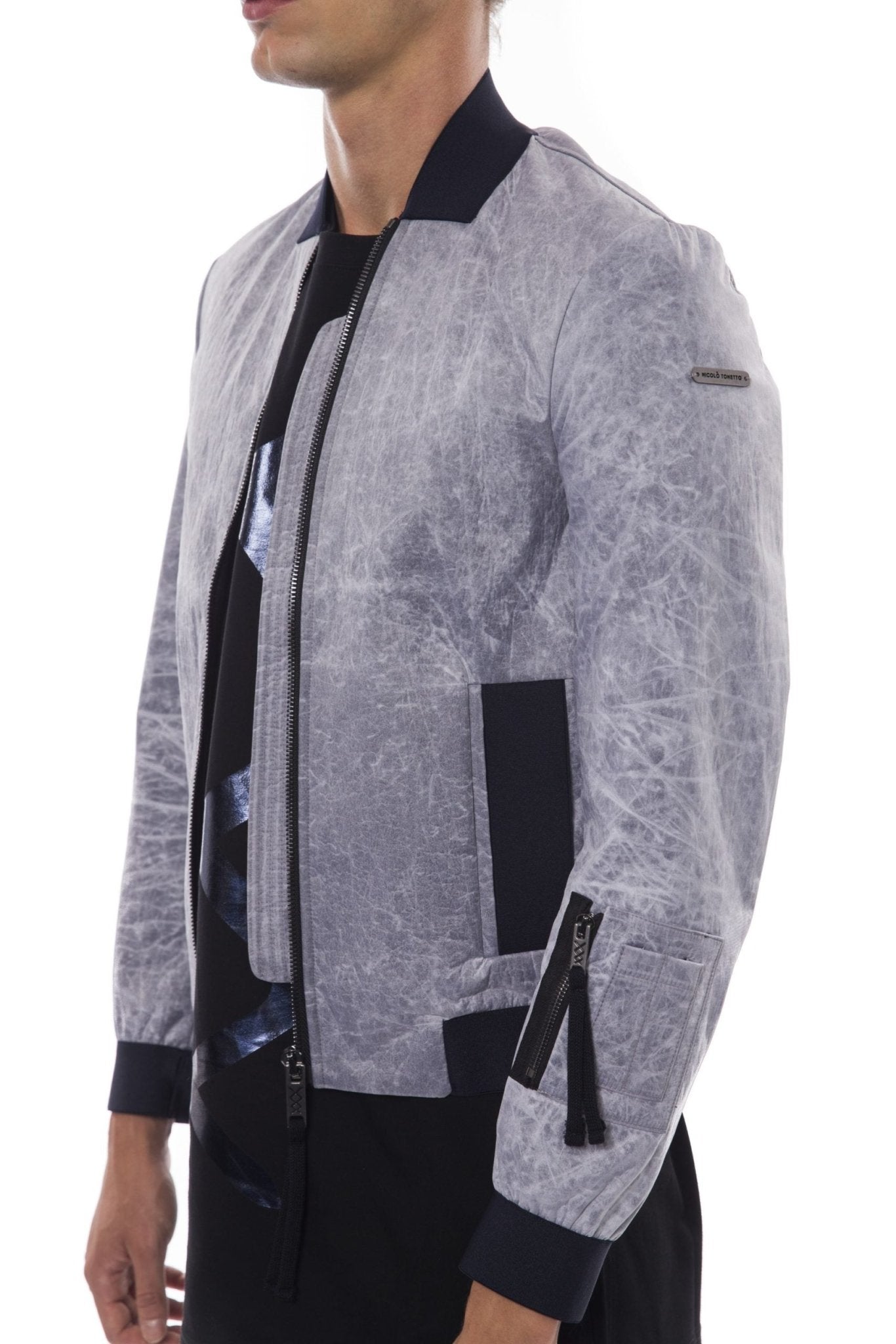 Nicolo Tonetto Gray Polyester Jacket - Fizigo