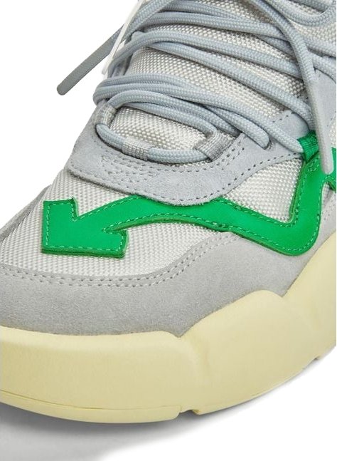 Off-White Gray Polyester Sneaker - Fizigo