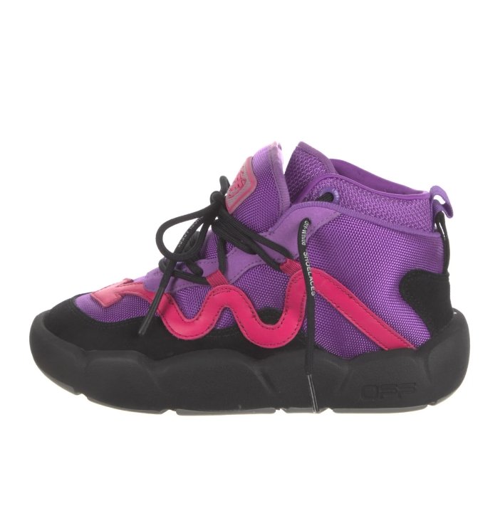 Off-White Purple Polyester Sneaker - Fizigo