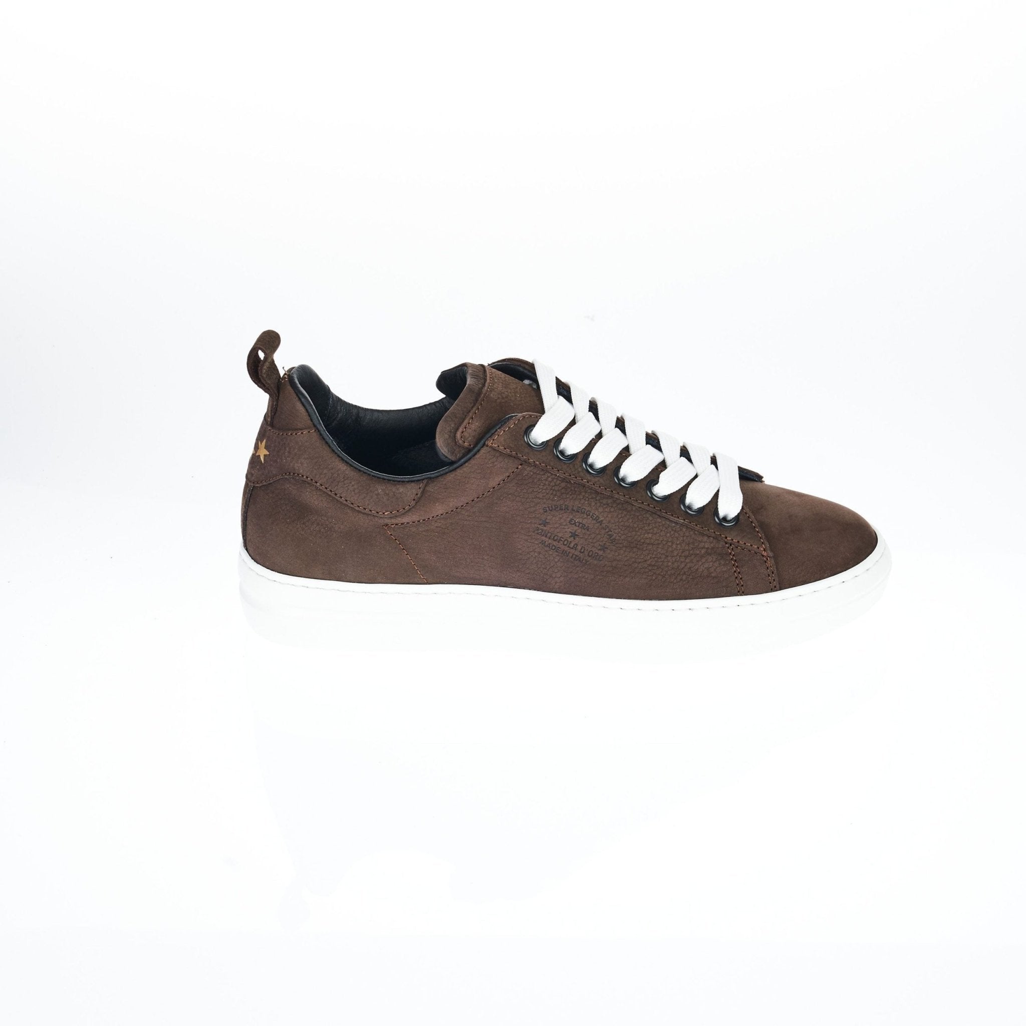 Pantofola D'Oro Brown Leather Sneaker - Fizigo
