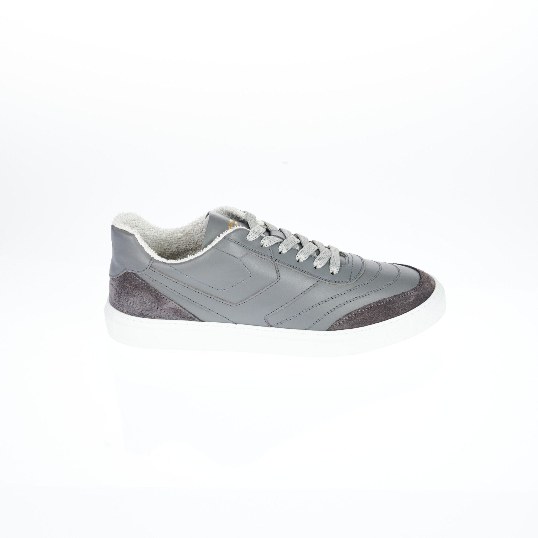 Pantofola D'Oro Gray Leather Sneaker - Fizigo