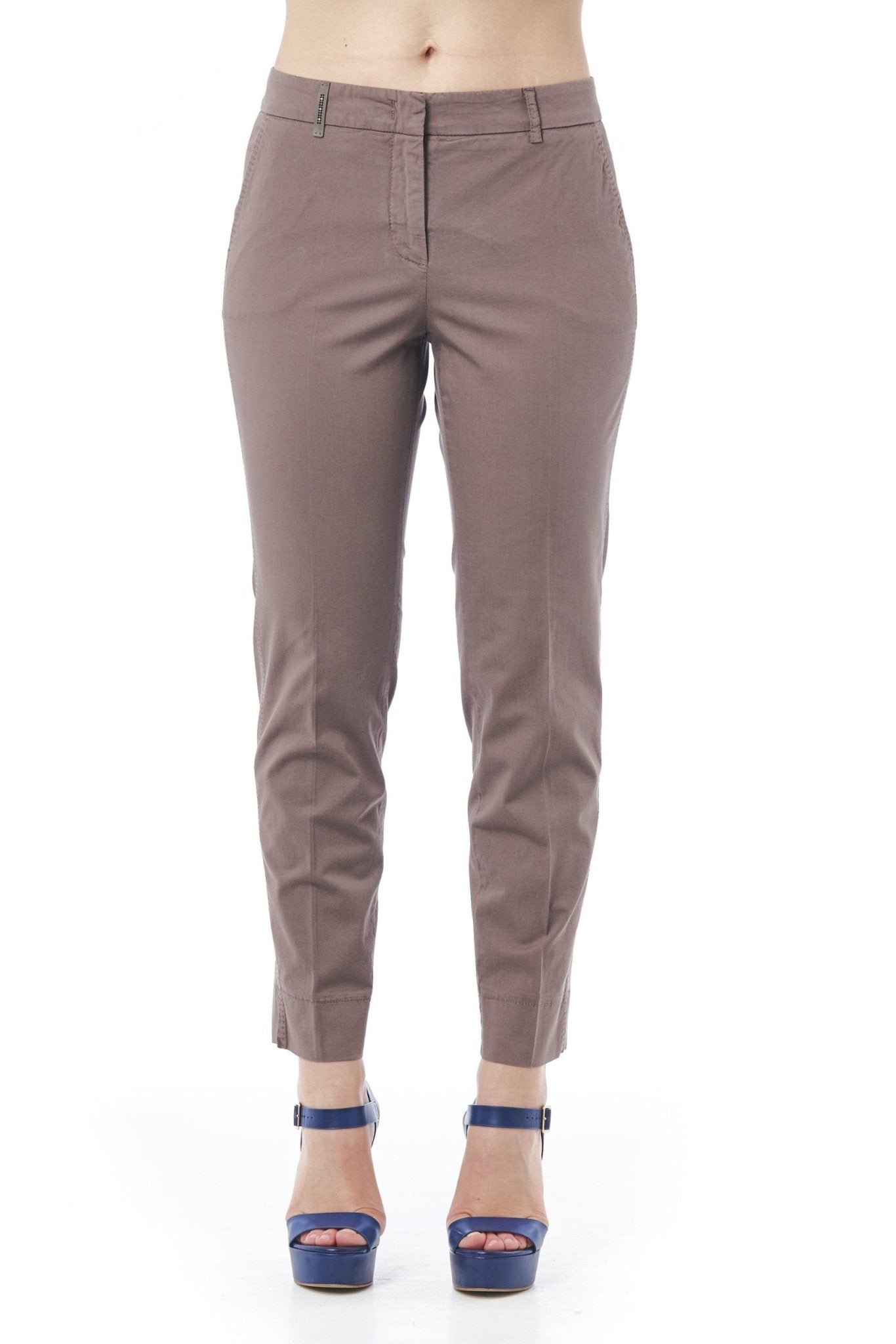 Peserico Brown Cotton Jeans & Pant - Fizigo