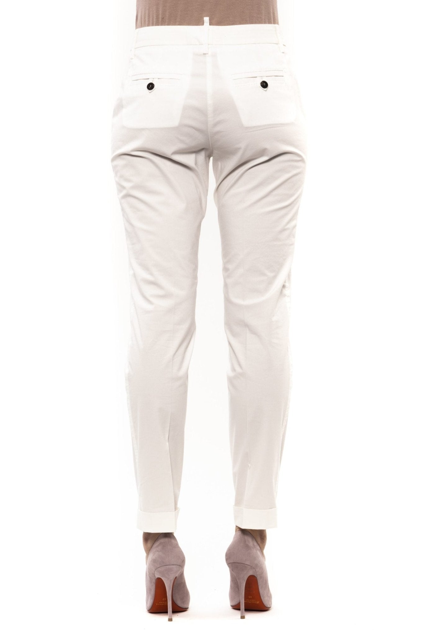 Peserico White Cotton Jeans & Pant - Fizigo