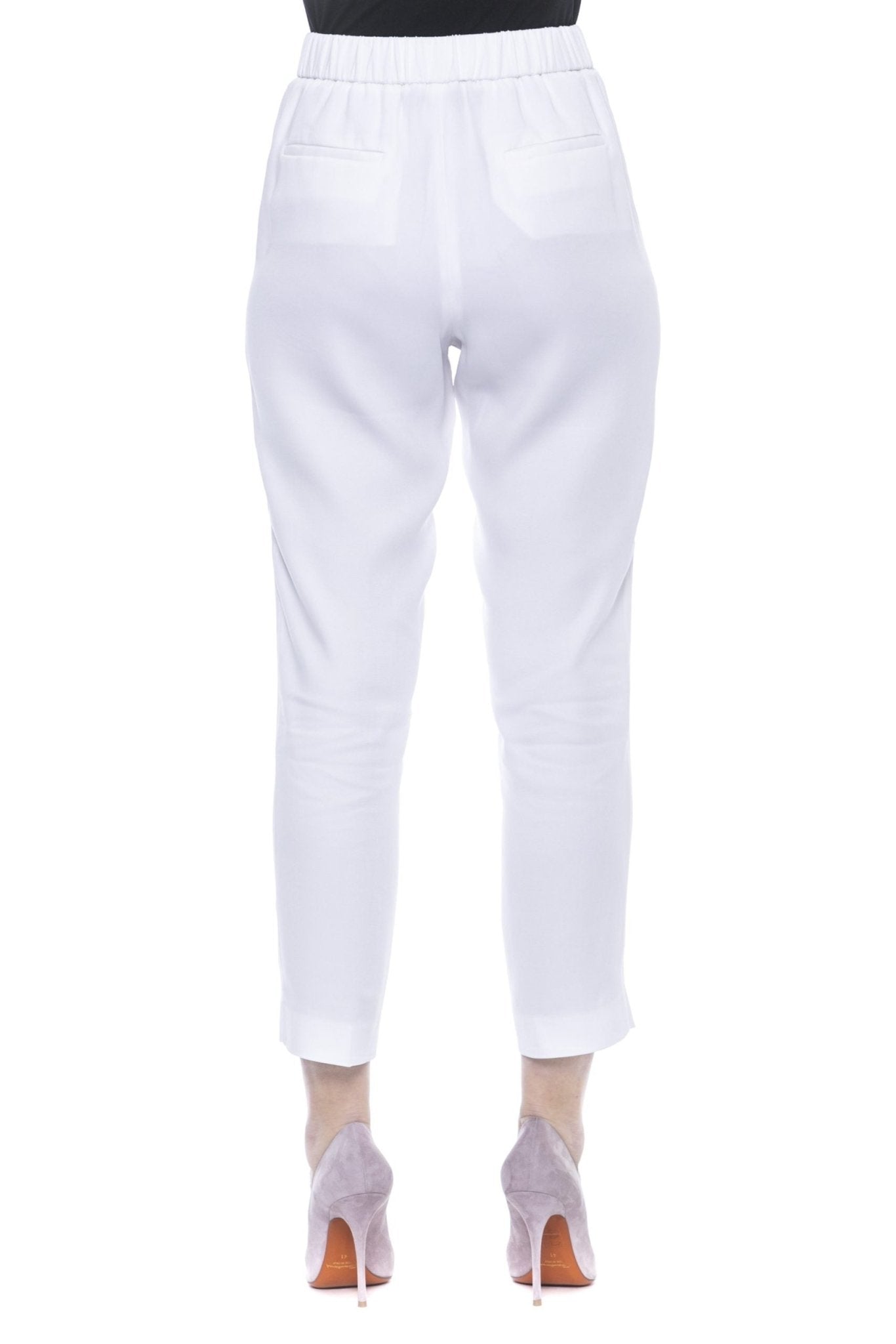 Peserico White Viscose Jeans & Pant - Fizigo