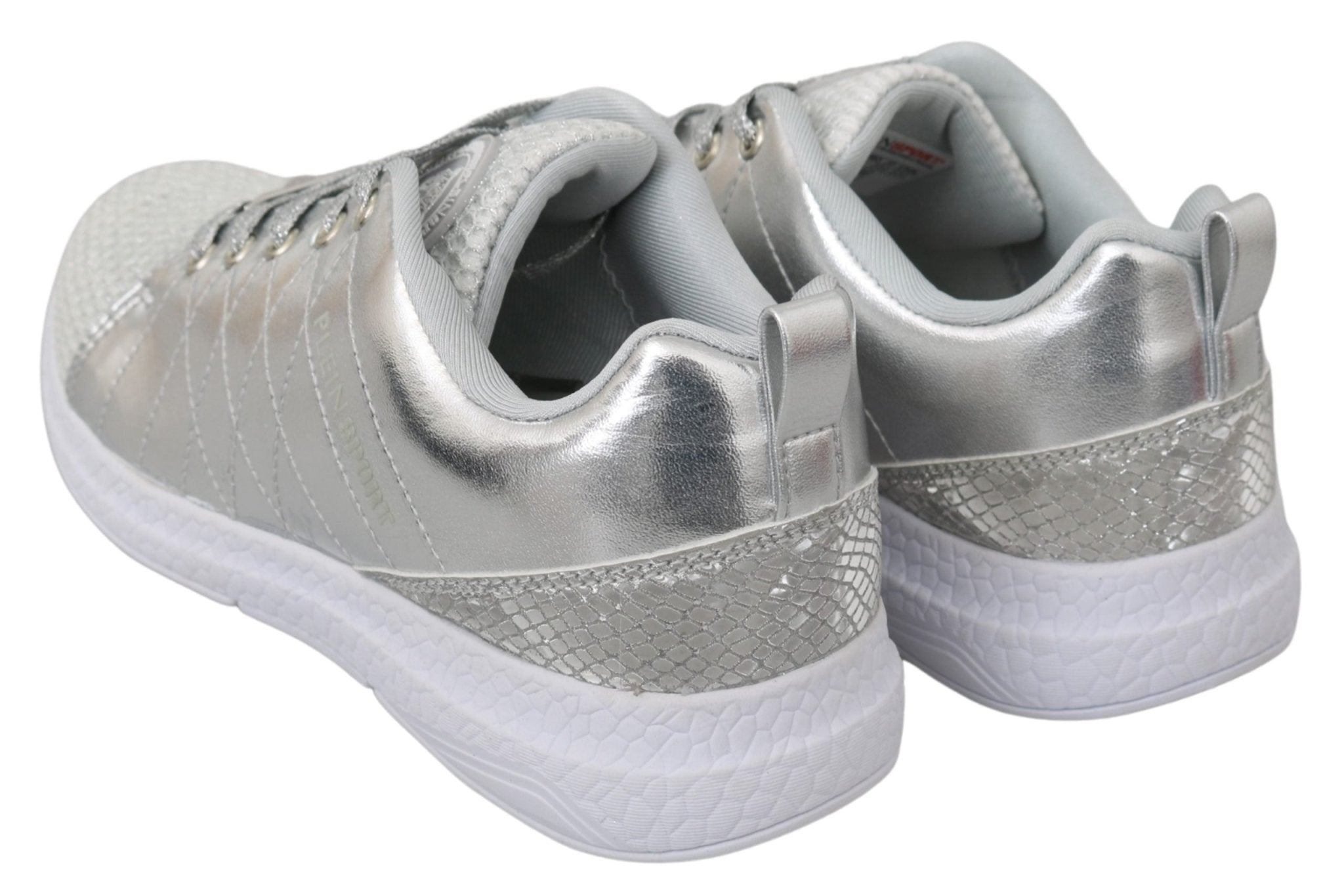 Philipp Plein Gisella Silver Polyester Sneakers Shoes - Fizigo