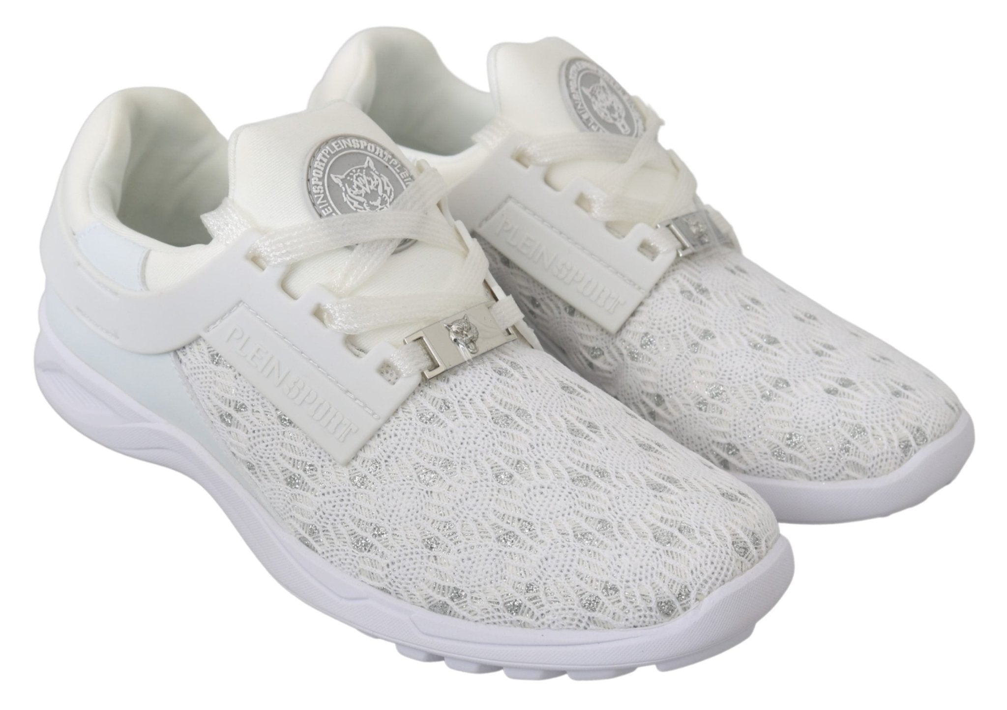 Philipp Plein White Polyester Casual Sneakers Shoes - Fizigo