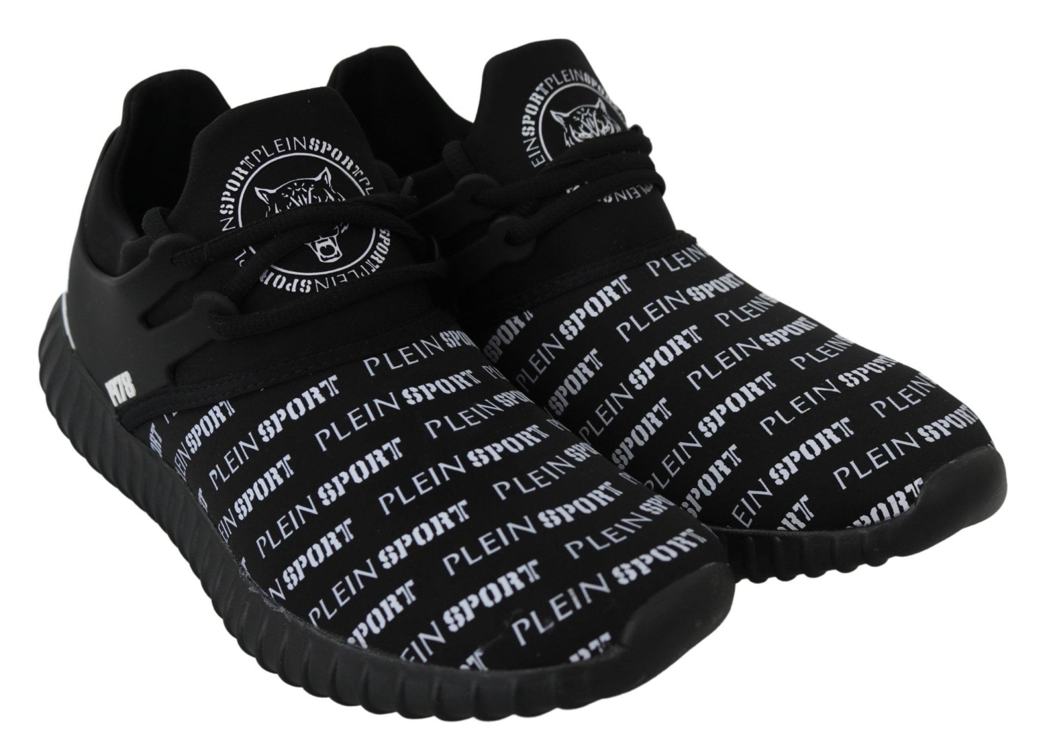 Plein Sport Black Polyester Runner Henry Sneakers Shoes - Fizigo