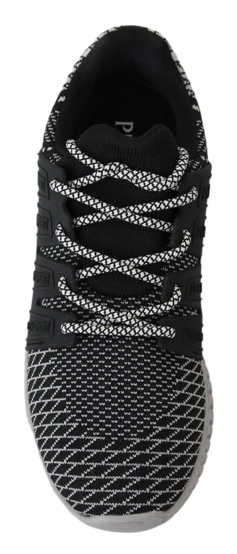 Plein Sport Black Polyester Runner Mason Sneakers Shoes - Fizigo