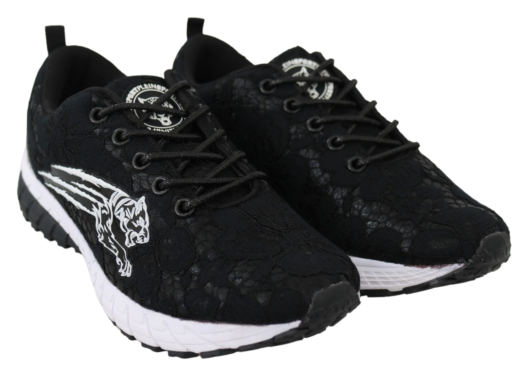 Plein Sport Black Polyester Runner Umi Sneakers Shoes - Fizigo