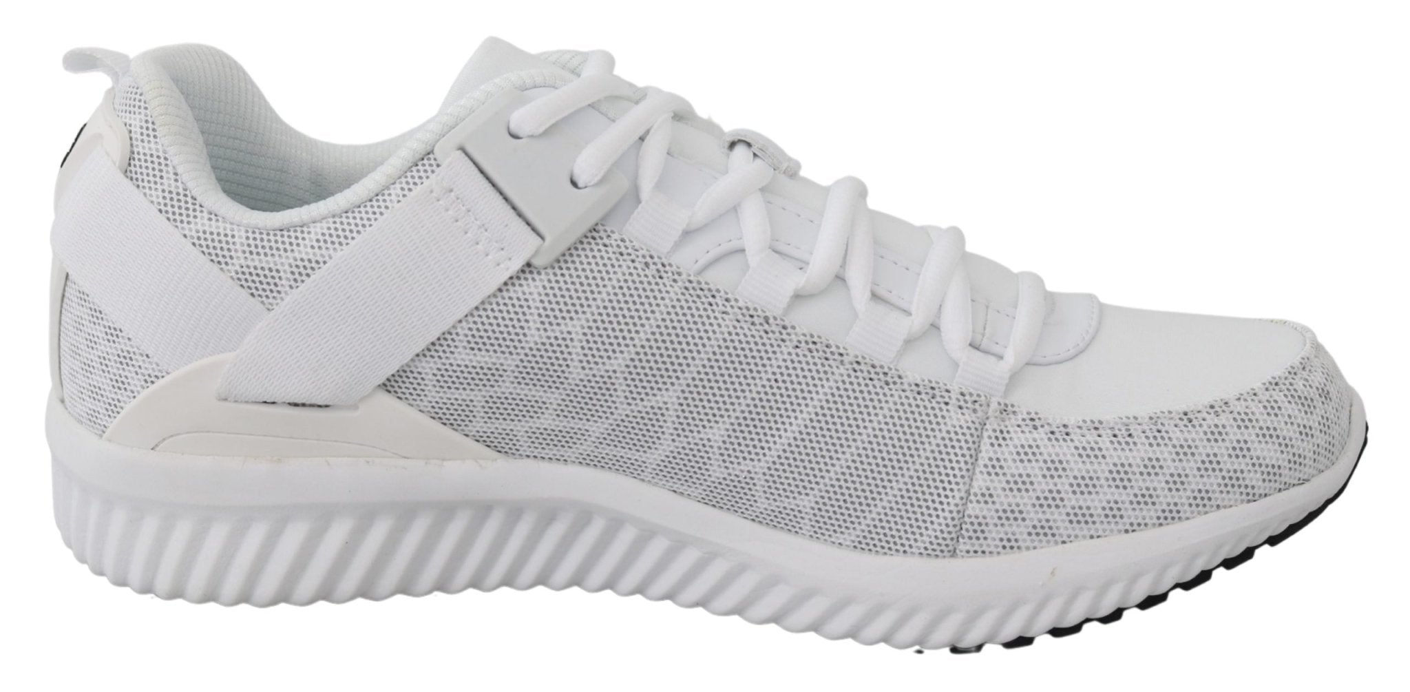 Plein Sport White Polyester Adrian Sneakers Shoes - Fizigo
