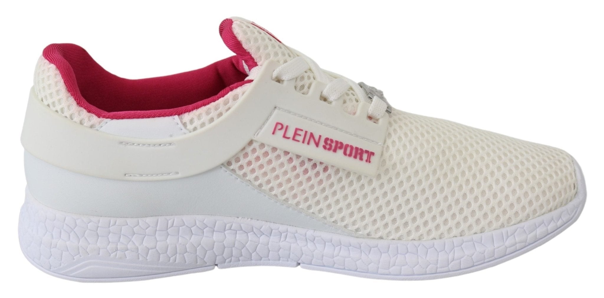 Plein Sport White Polyester Runner Becky Sneakers Shoes - Fizigo