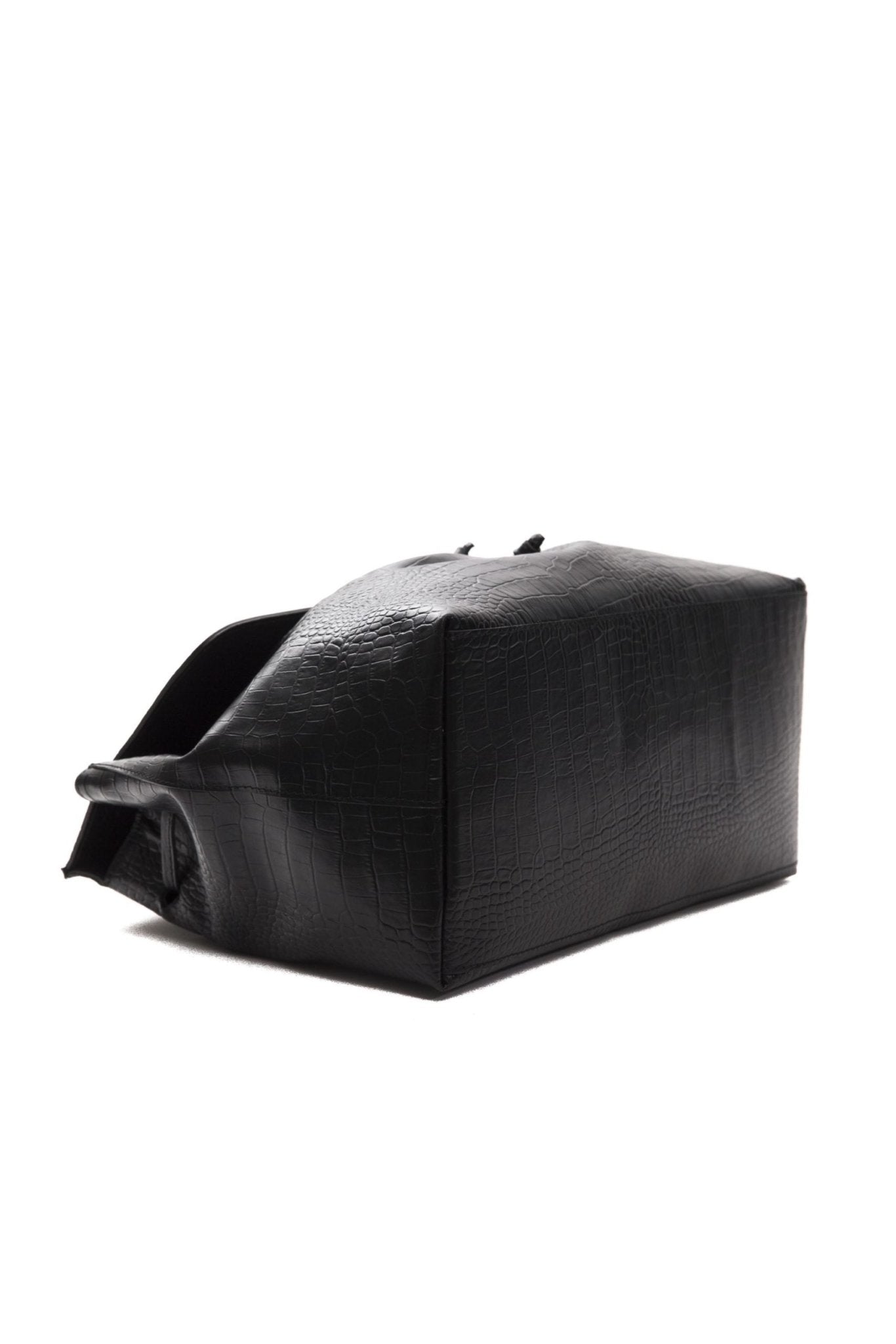 Pompei Donatella Black Leather Handbag - Fizigo