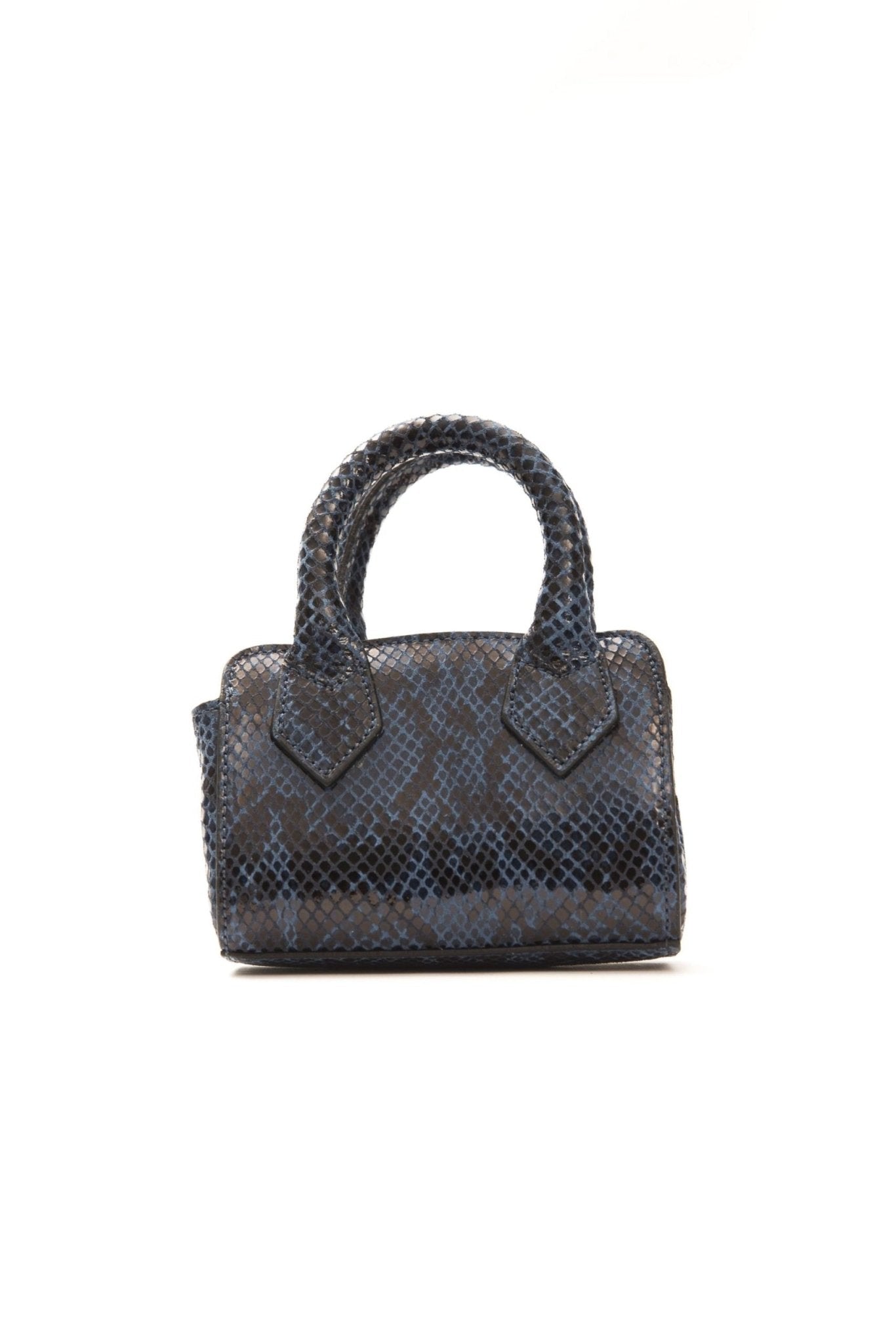 Pompei Donatella Blue Leather Handbag - Fizigo