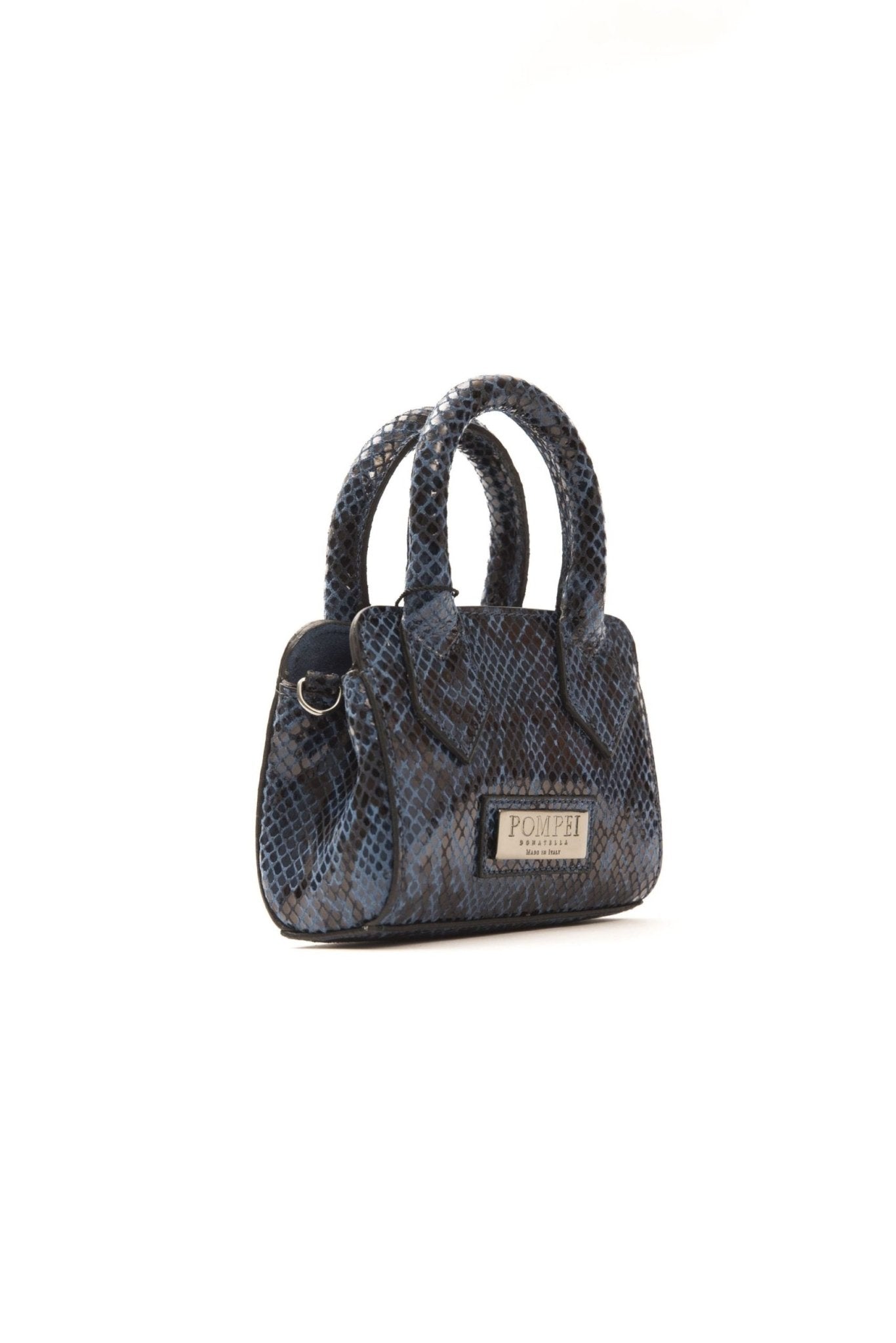 Pompei Donatella Blue Leather Handbag - Fizigo