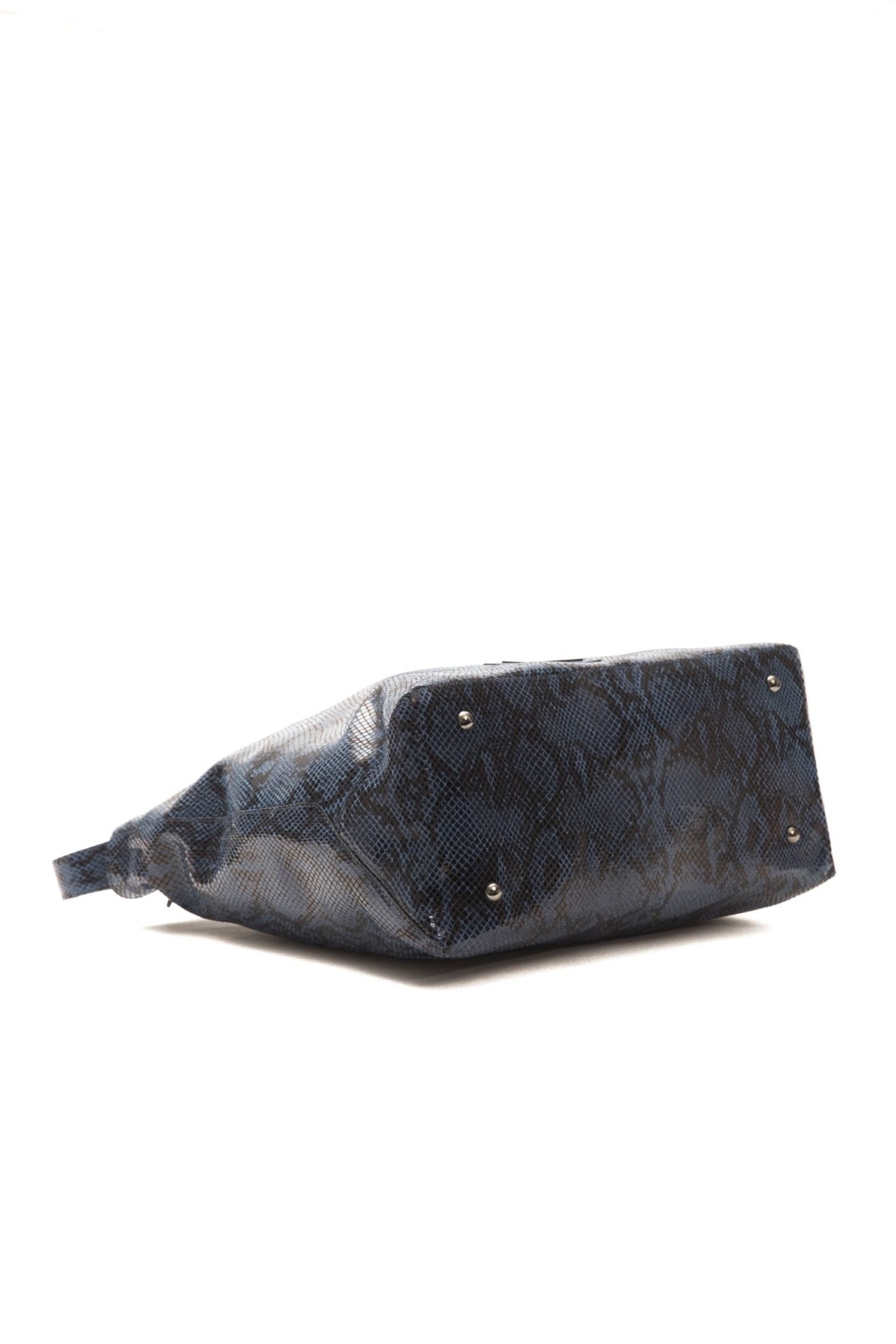 Pompei Donatella Blue Leather Shoulder Bag - Fizigo