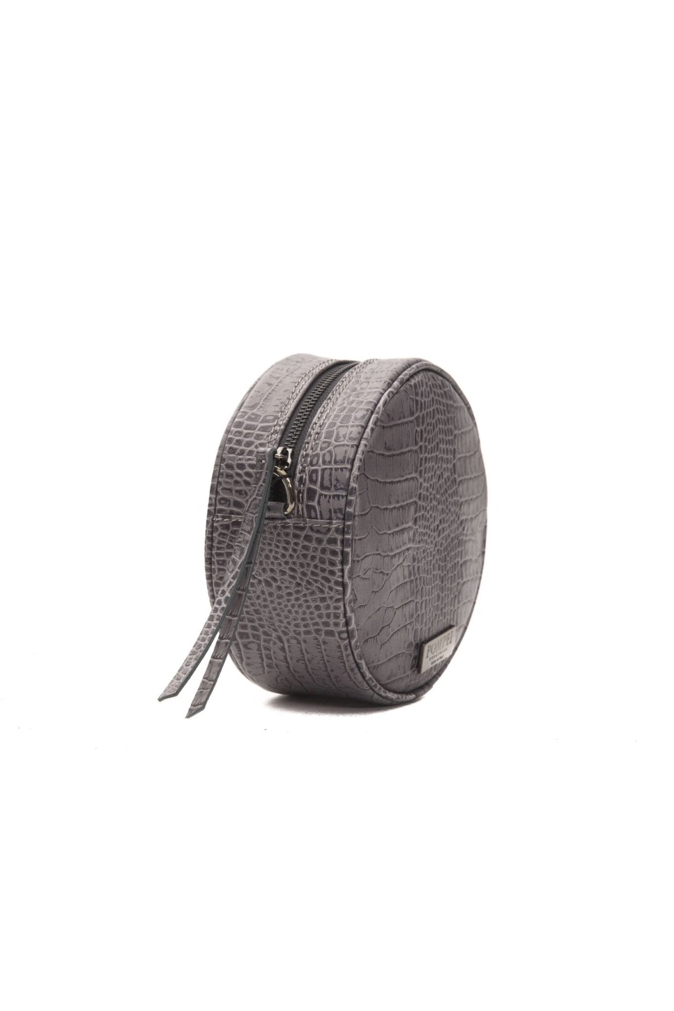 Pompei Donatella Gray Leather Crossbody Bag - Fizigo