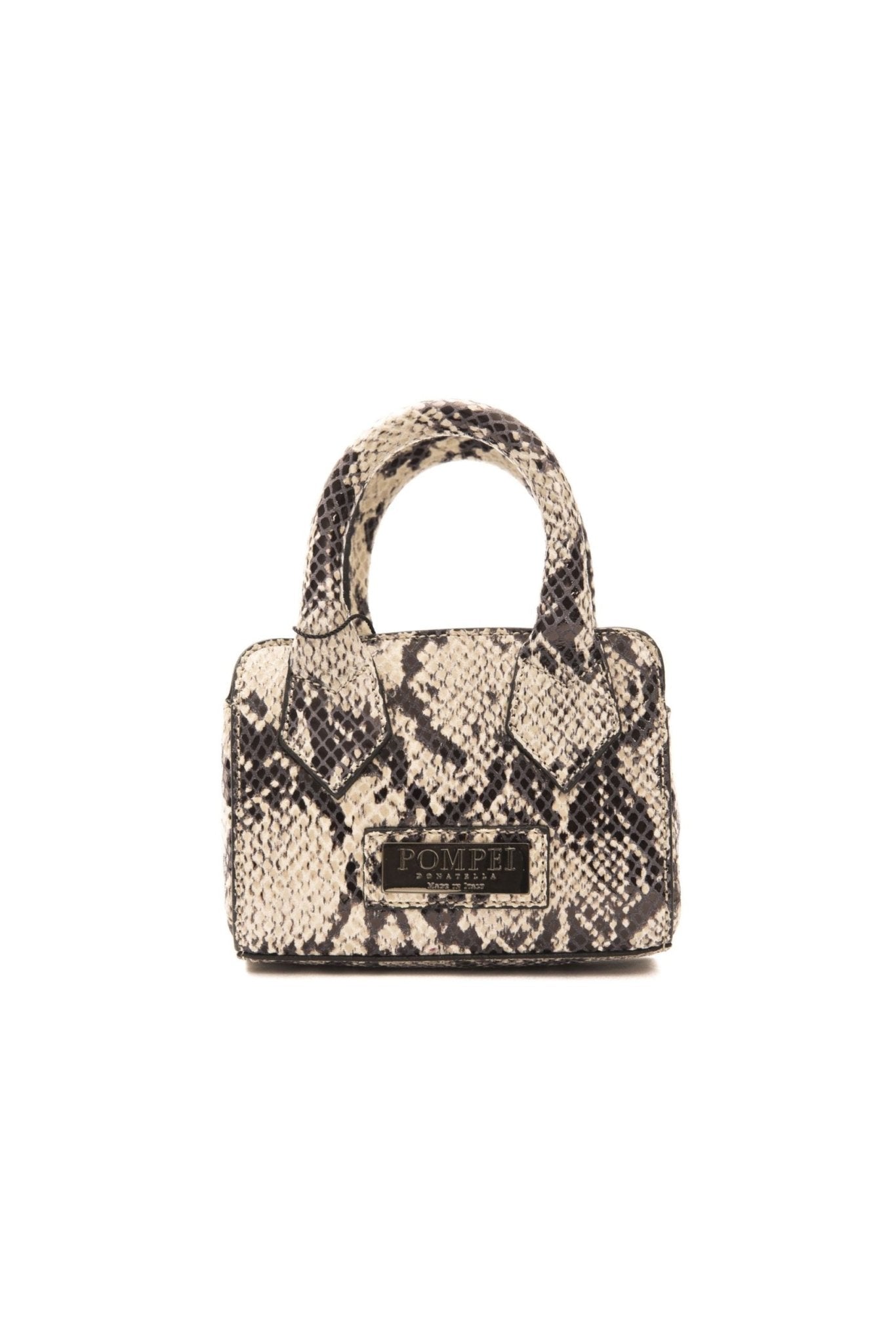 Pompei Donatella Gray Leather Handbag - Fizigo