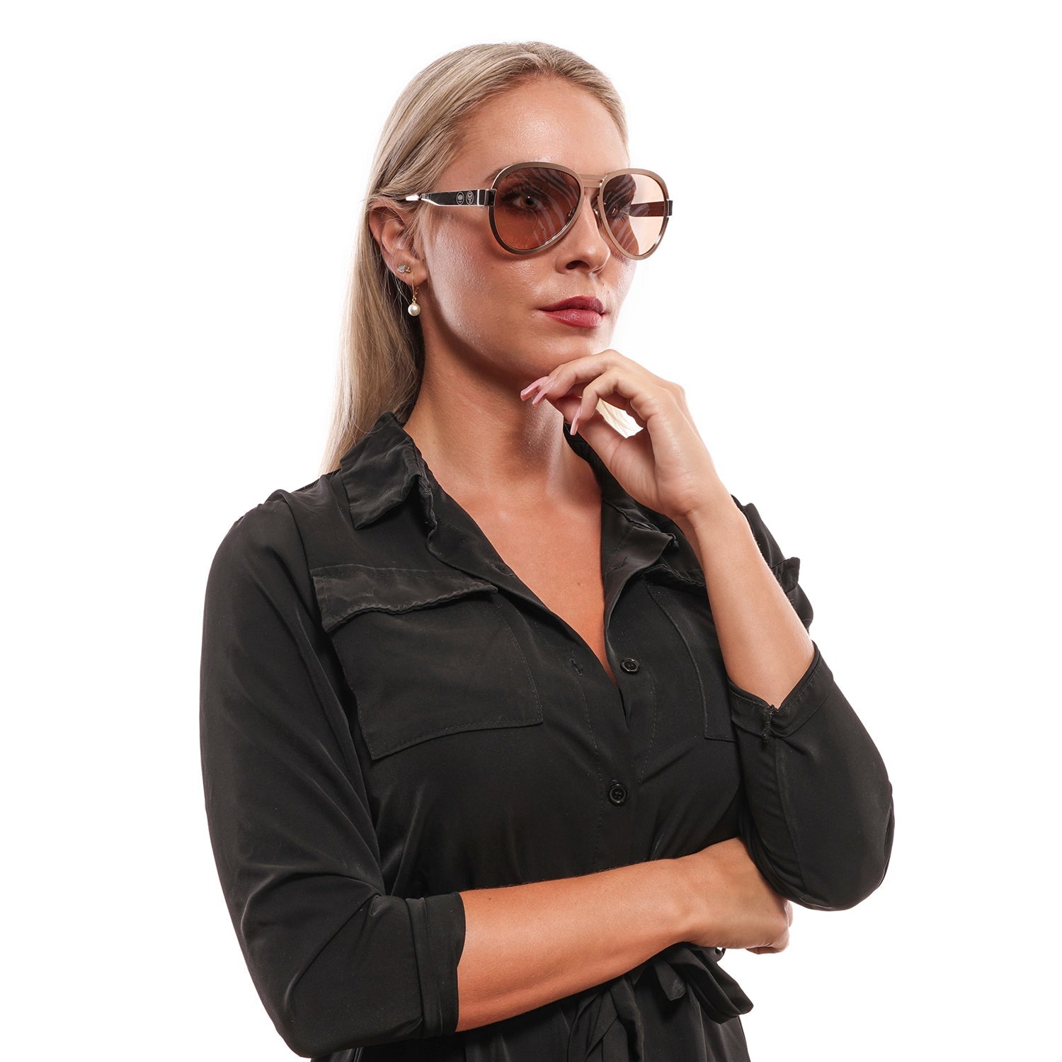 Roberto Cavalli Rose Gold Sunglasses for Woman - Fizigo