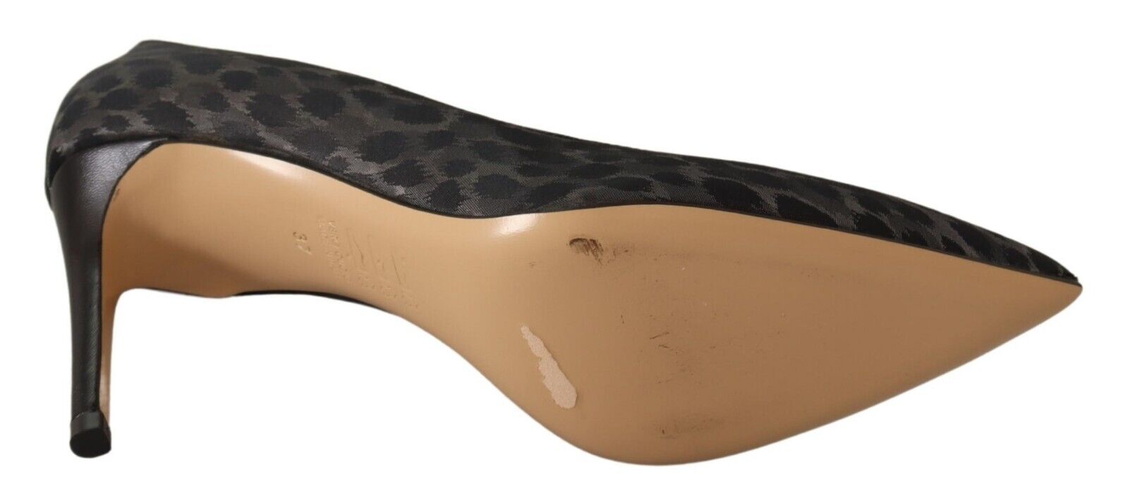 Sofia Black Leopard Leather Stiletto High Heels Pumps Shoes - Fizigo