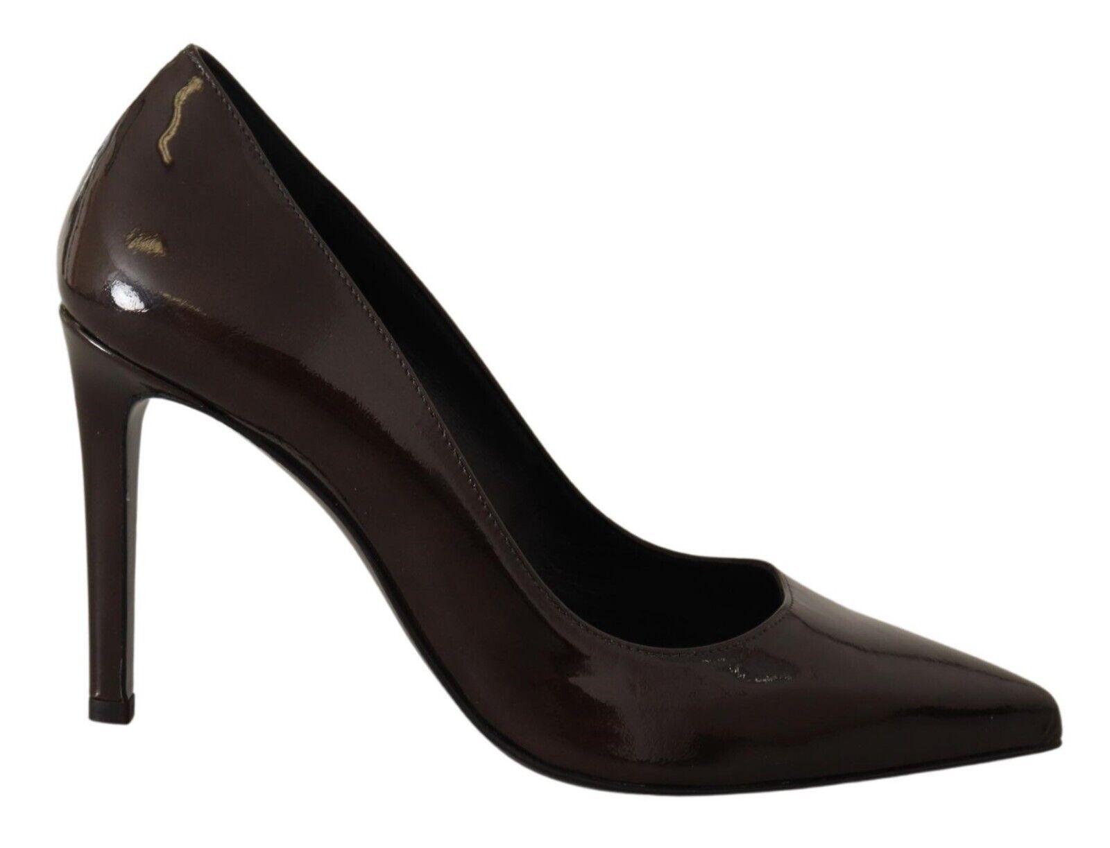 Sofia Brown Patent Leather Stiletto Heels Pumps Shoes - Fizigo